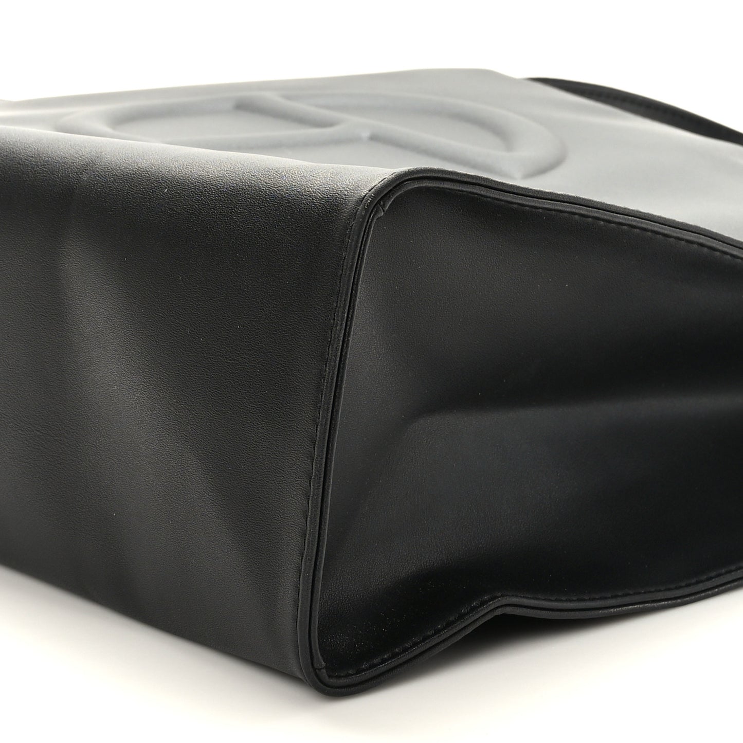 Vegan Leather Medium Shopping Bag Black