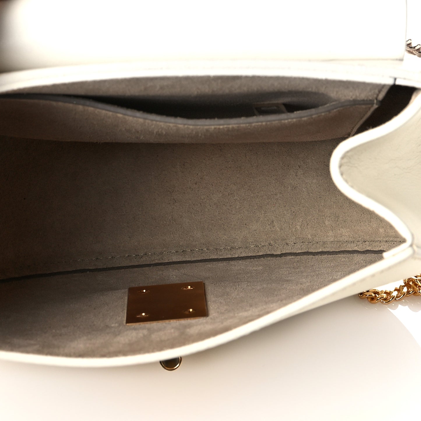 Calfskin Mini Drew Shoulder Bag White
