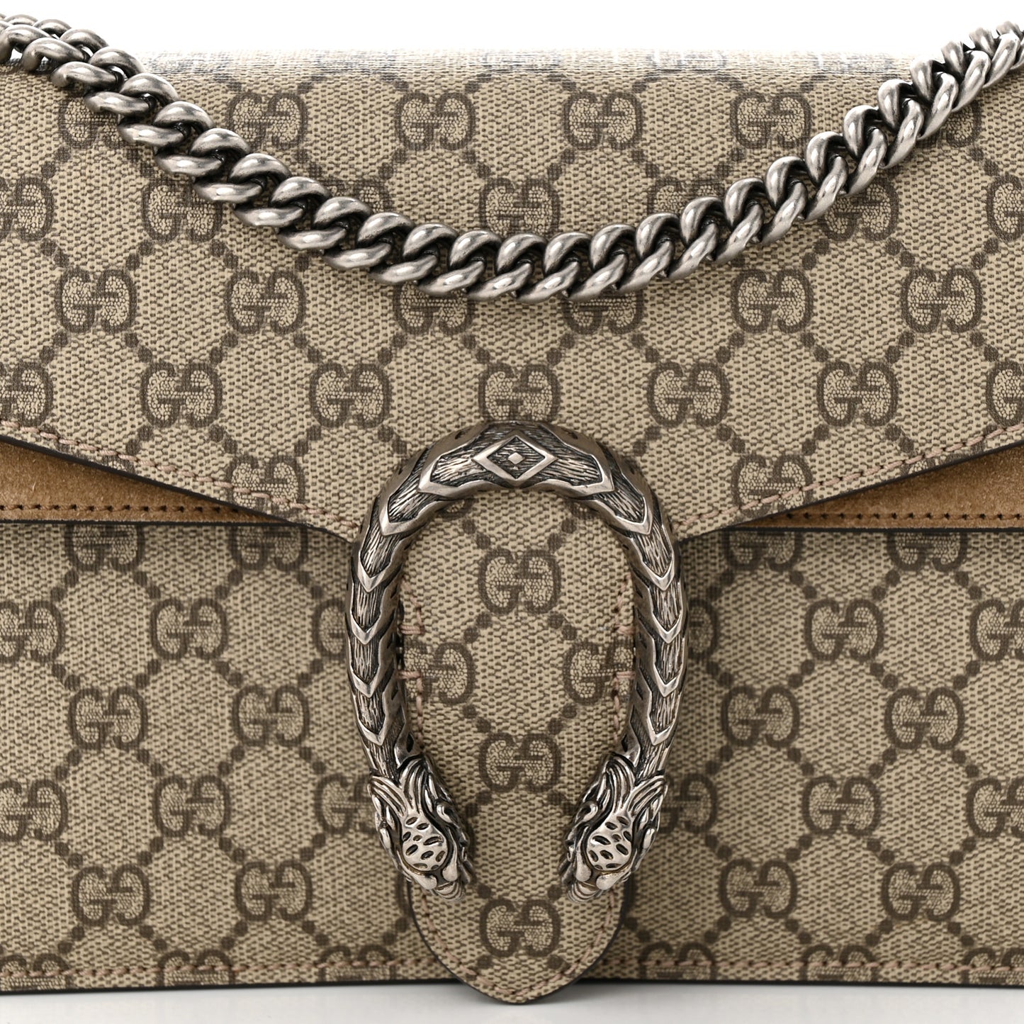 GG Supreme Monogram Small Dionysus Shoulder Bag Taupe