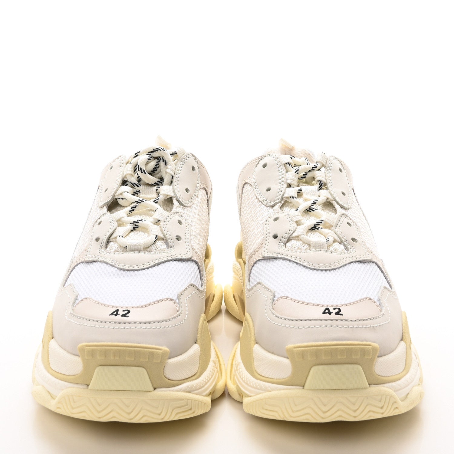 Balenciaga Fabric Mesh Mens Triple S Sneakers 12 White 3 of 8