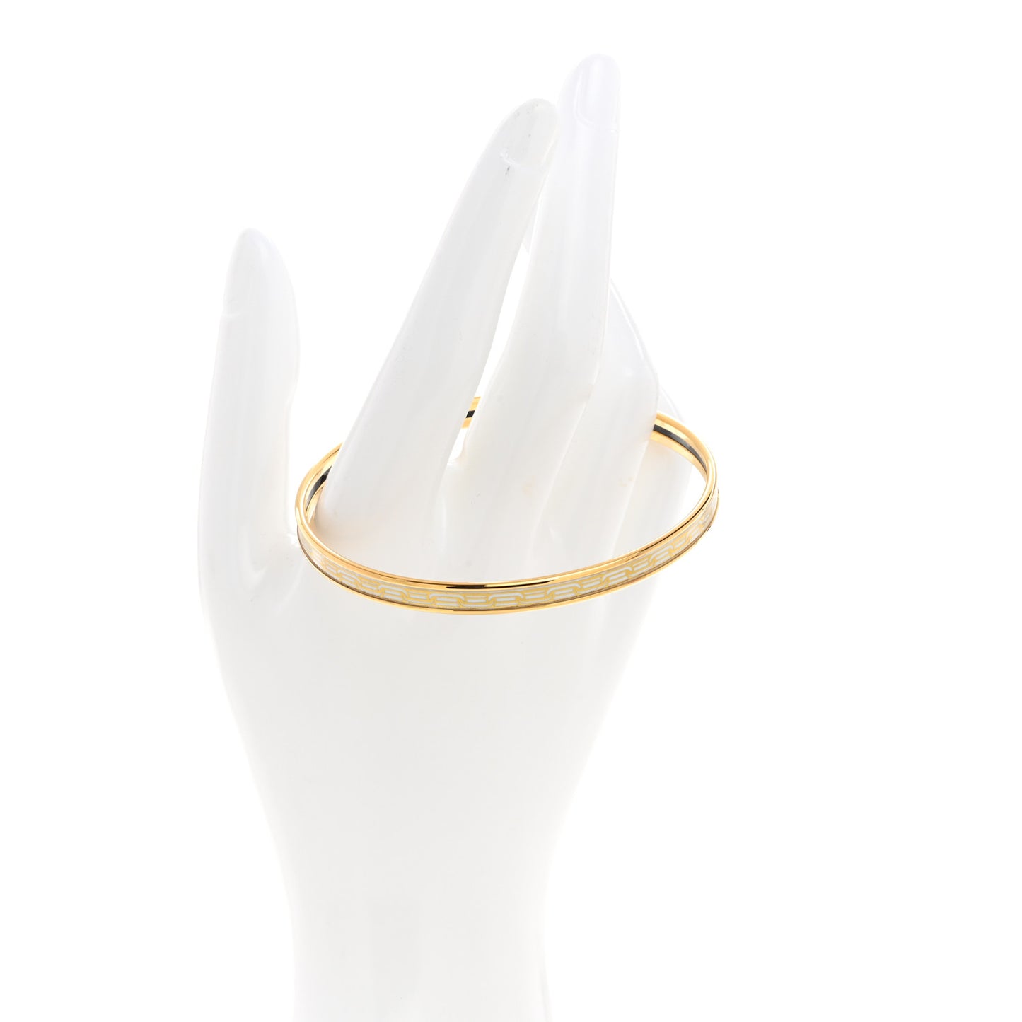Enamel Printed Reaction En Chaines Extra Narrow Bracelet 70 White