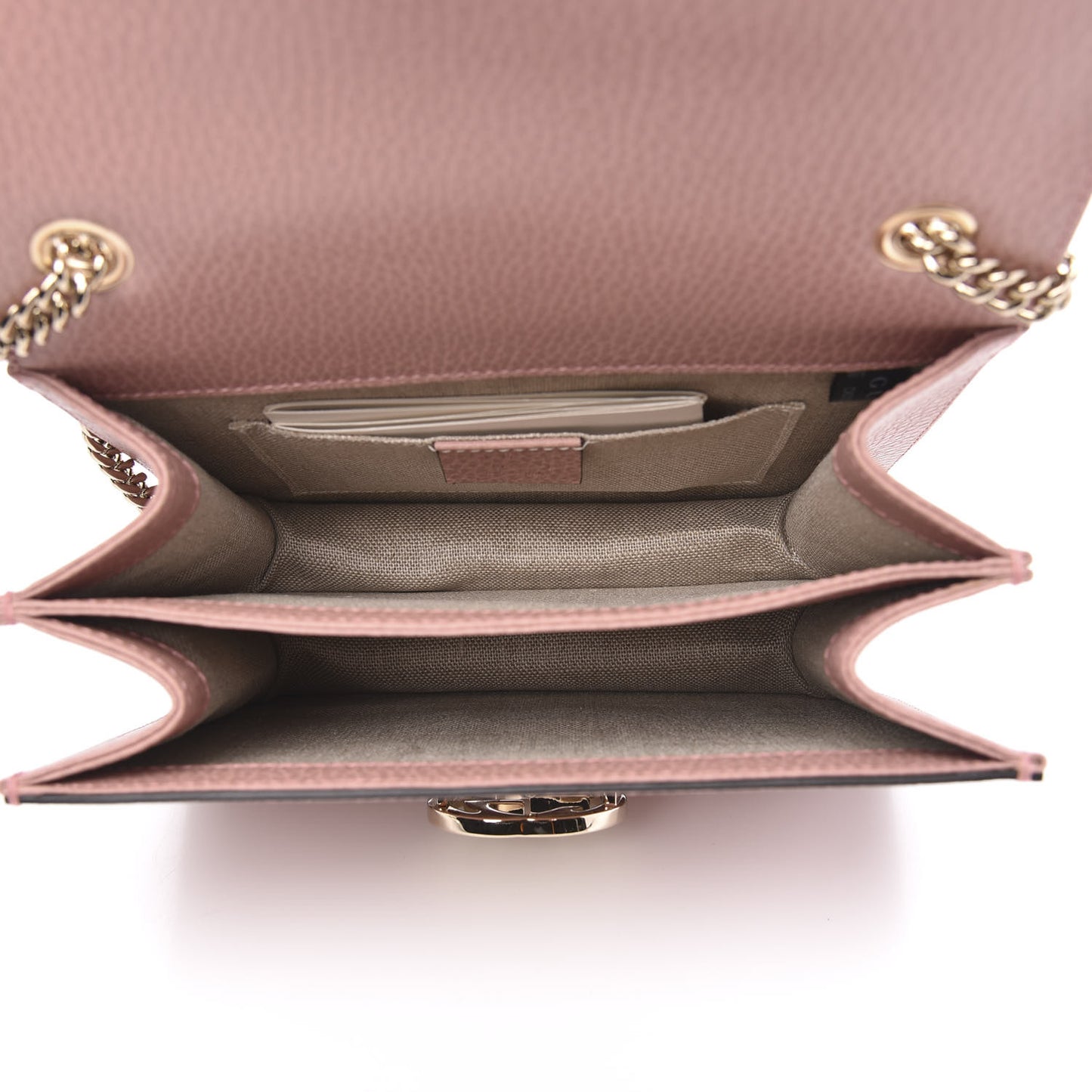 Dollar Calfskin Small Interlocking G Shoulder Bag Soft Pink