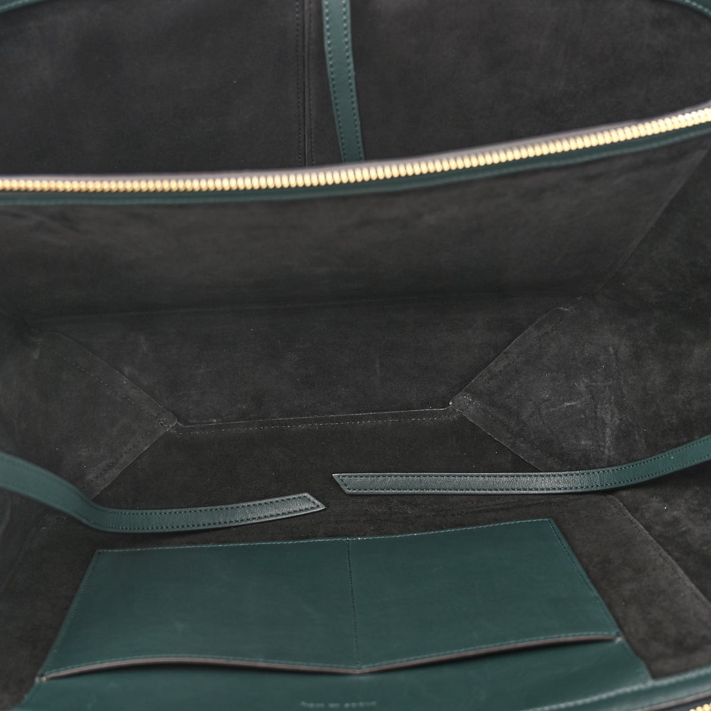 Smooth Calfskin Medium Tri-Fold Bag Bottle Green