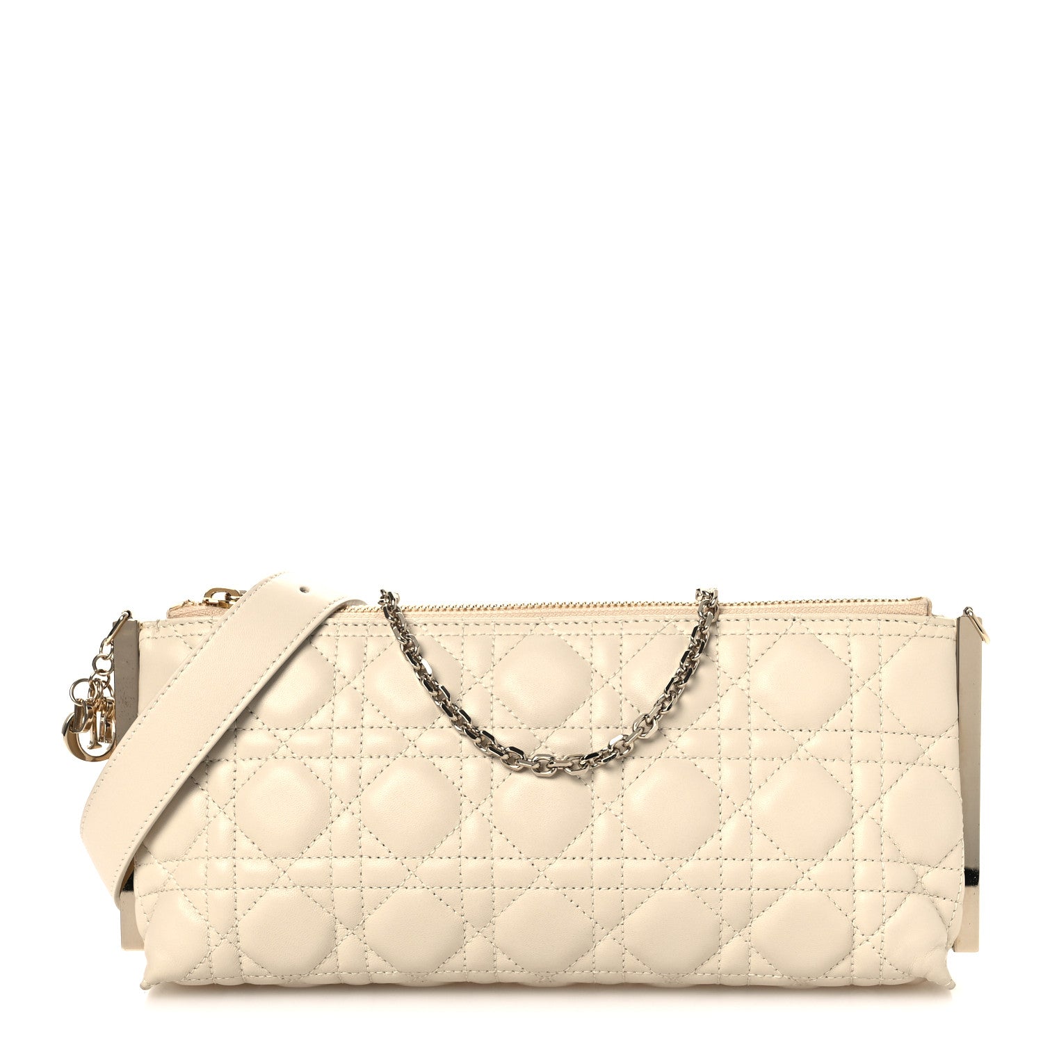 Christian Dior Lambskin Cannage Dior Club Bag Dusty Ivory 1848269