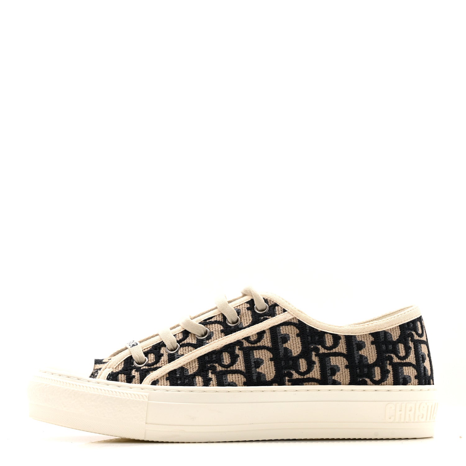 ディオール/クリスチャンディオール 9 M - Christian Dior Canvas Oblique Walk'N'Dior Low Top Sneakers 37.5