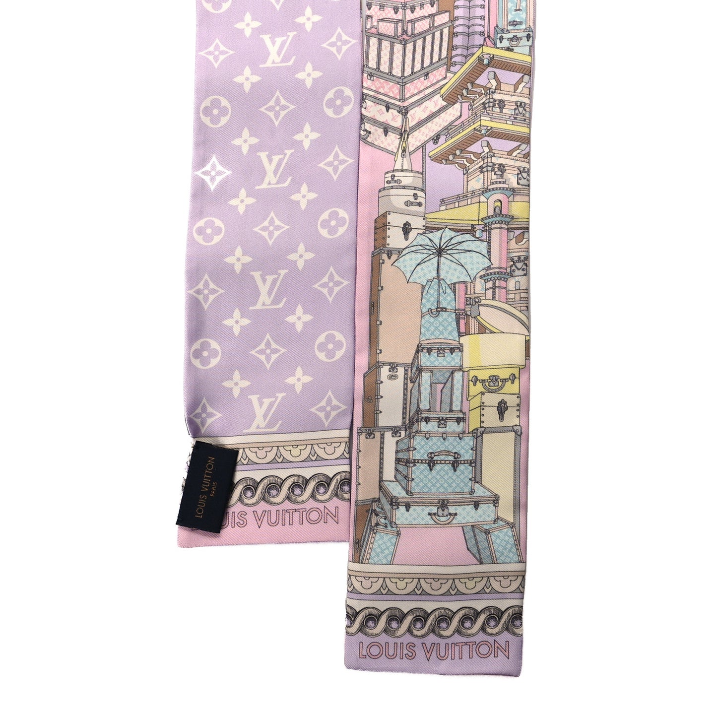 Silk Monogram Around The World Bandeau Mauve