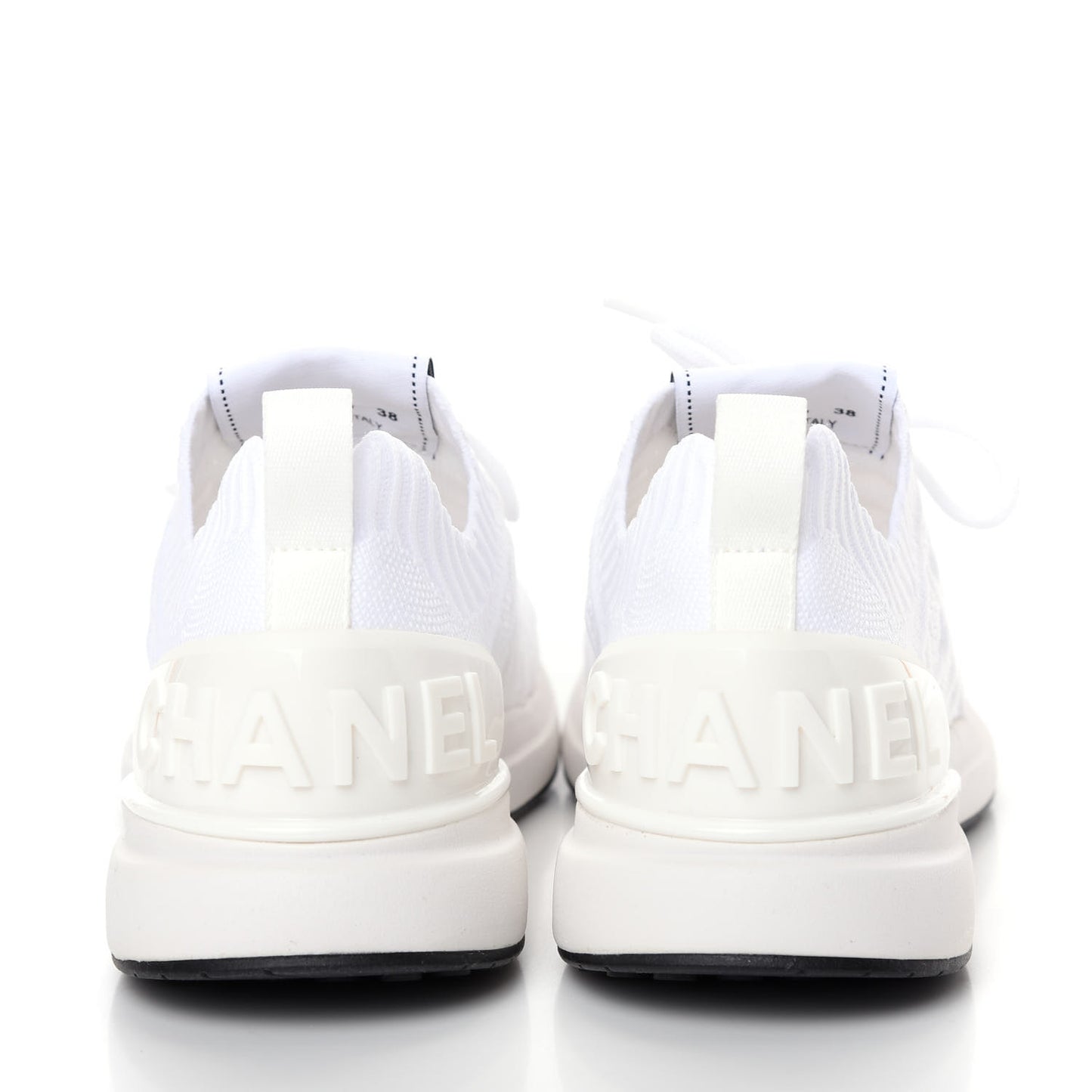 Fabric Logo Sneakers 38 White