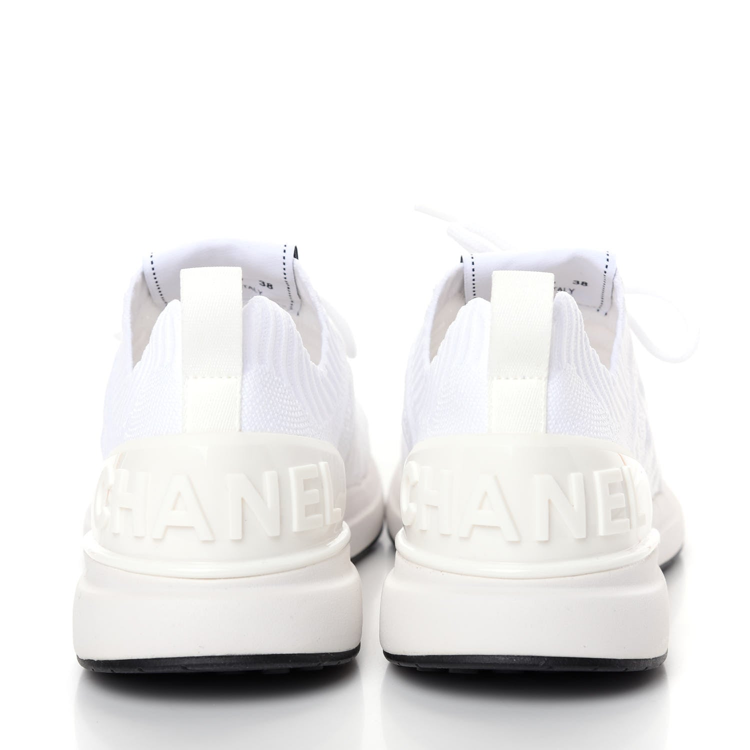 Chanel Fabric Logo Sneakers 38 White 7 of 10