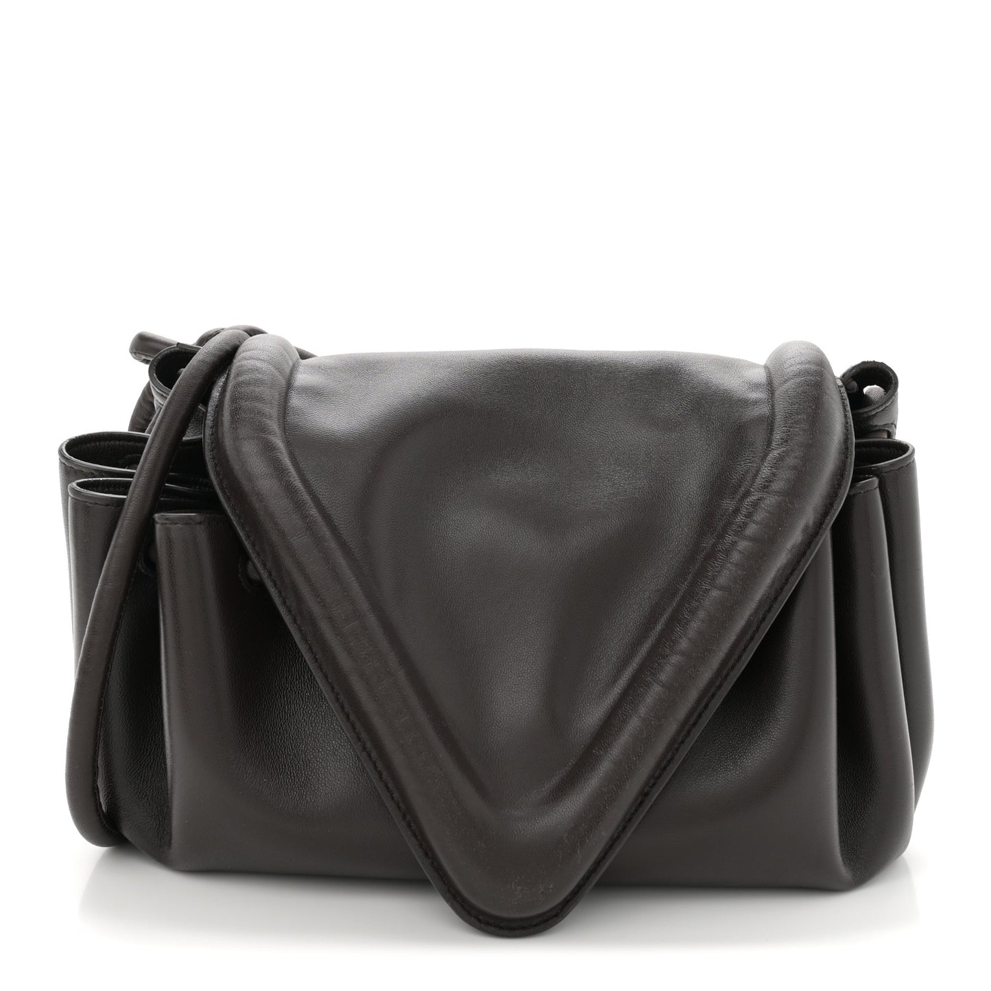 Lambskin Small Beak Triangle Flap Shoulder Bag Fondant