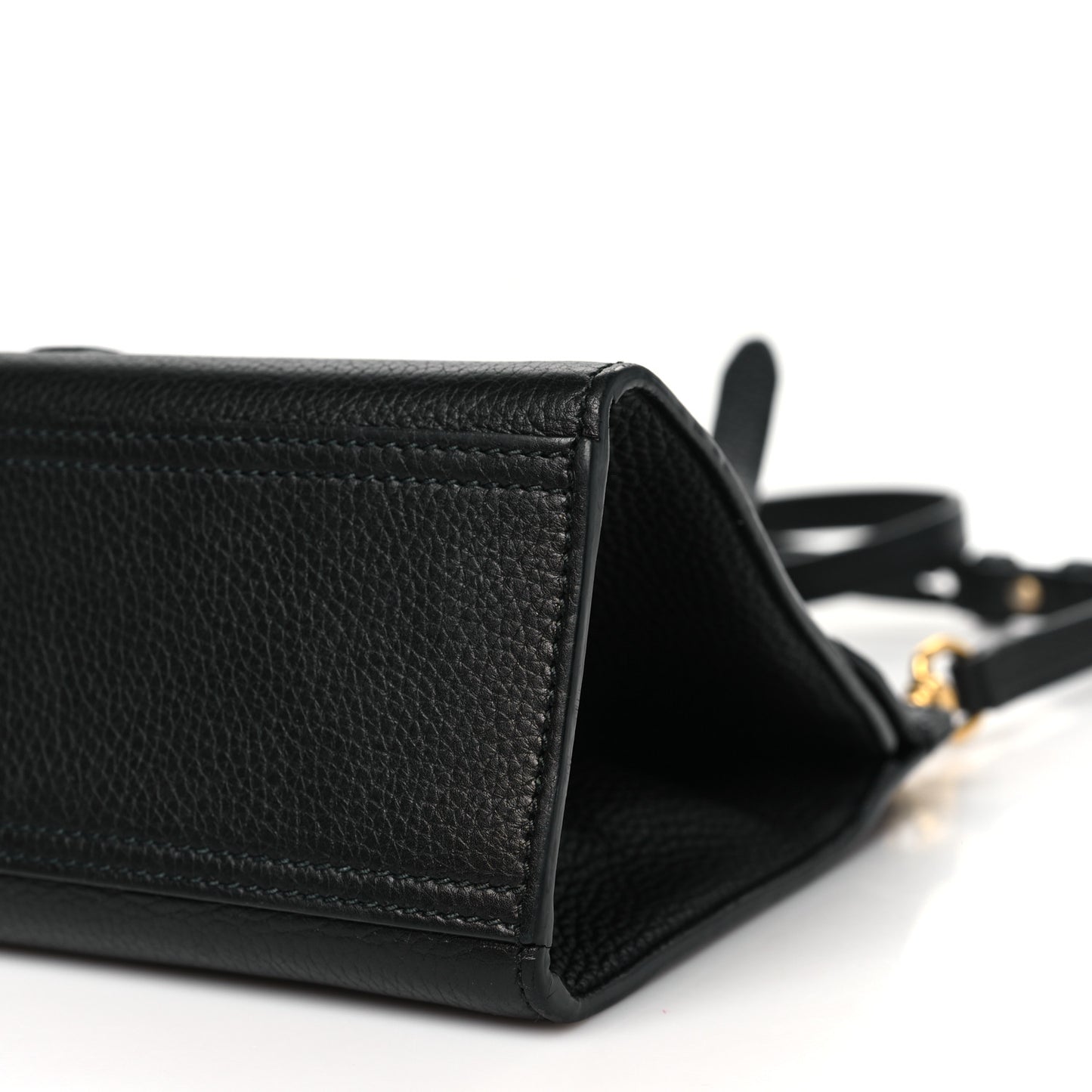 Calfskin Mini GG Marmont Top Handle Bag Black