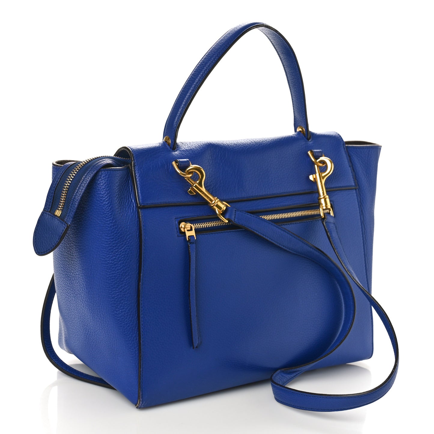 Grained Calfskin Small Belt Bag Indigo