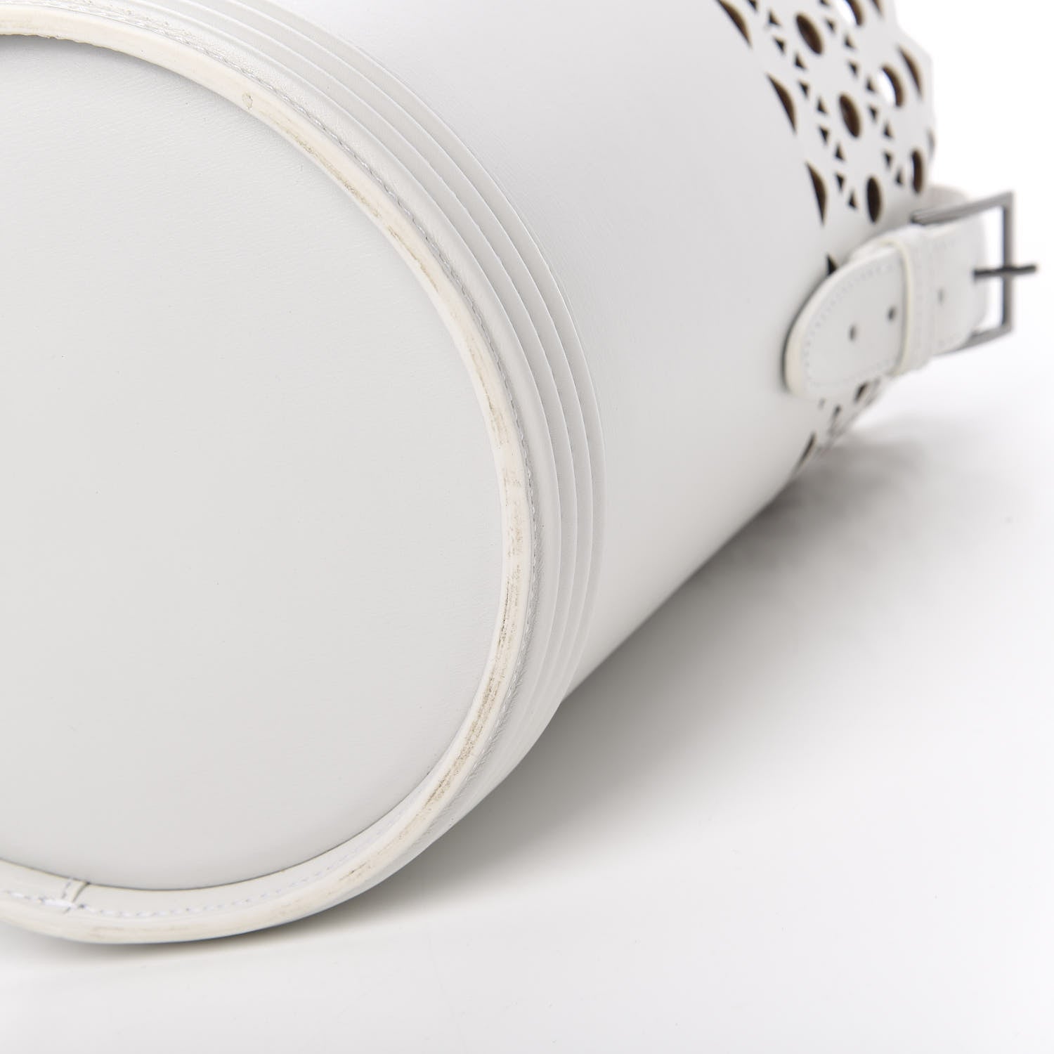 Alaia Lux Calfskin Vienne Edition 1992 Bucket Bag White 9 of 10