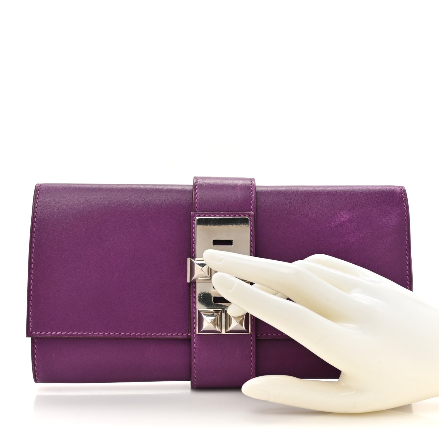 Tadelakt Medor 23 Clutch Violet