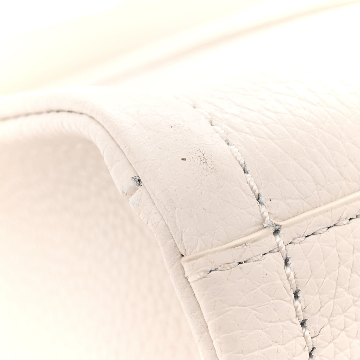 Grained Calfskin Medium The Tote Bag Cotton Silver