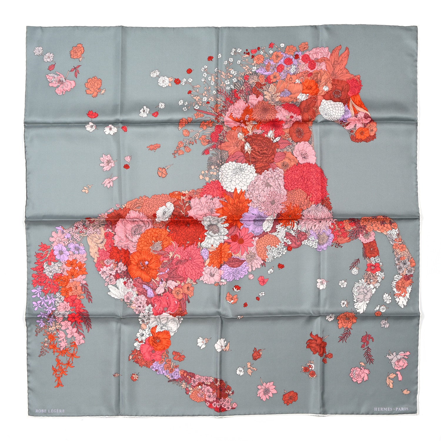 Hermes Silk Robe Legere Scarf 90 Gris 1301136 – FASHIONPHILE