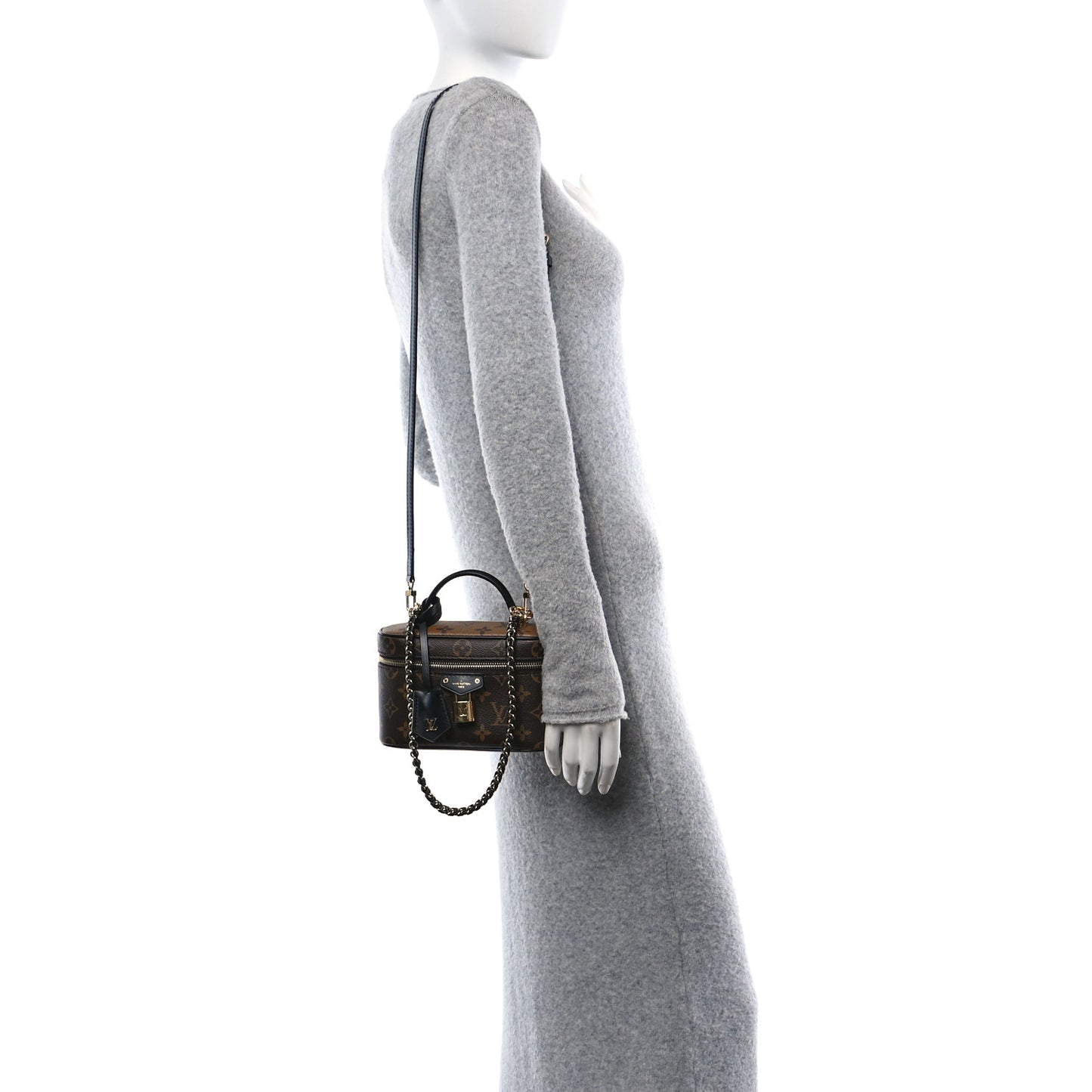 Reverse Monogram Vanity Chain Pouch