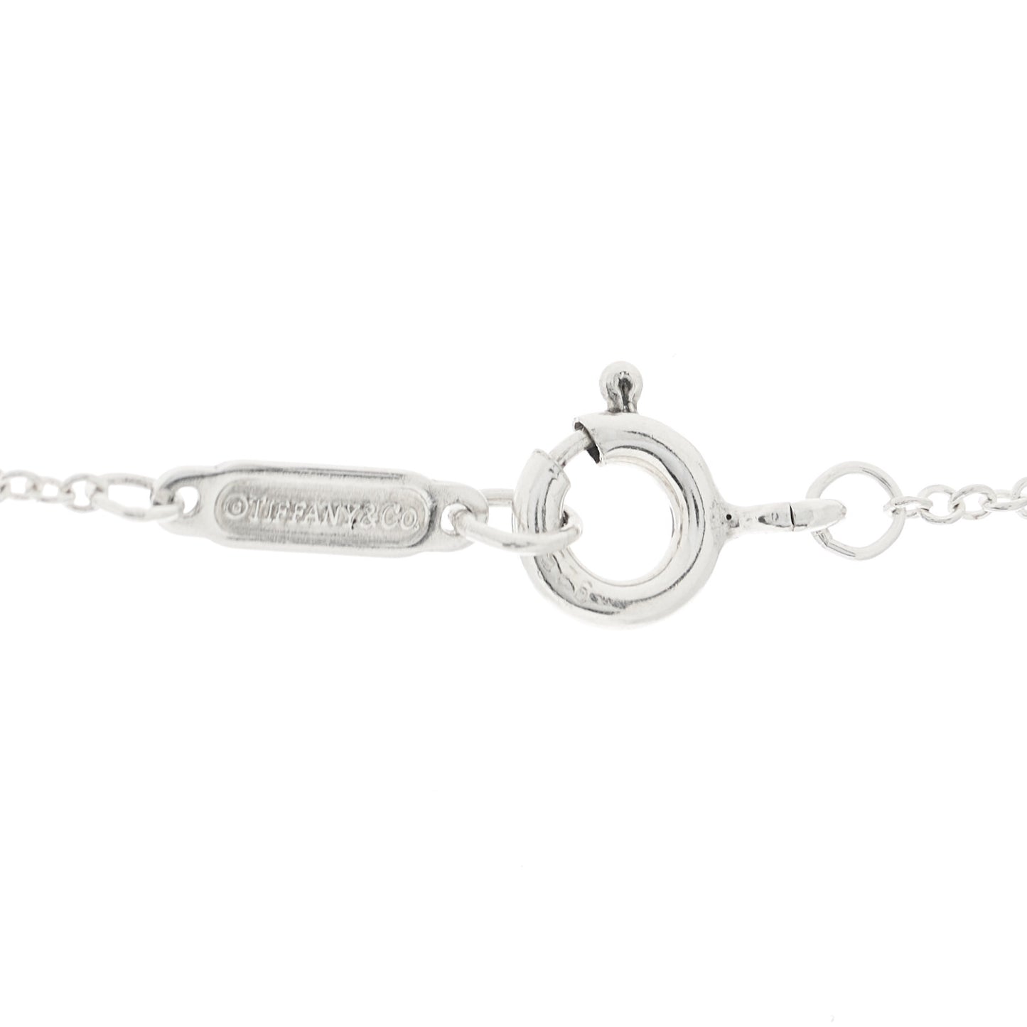 Sterling Silver Enamel Return to Tiffany Double Mini Heart Tag Pendant Necklace Blue