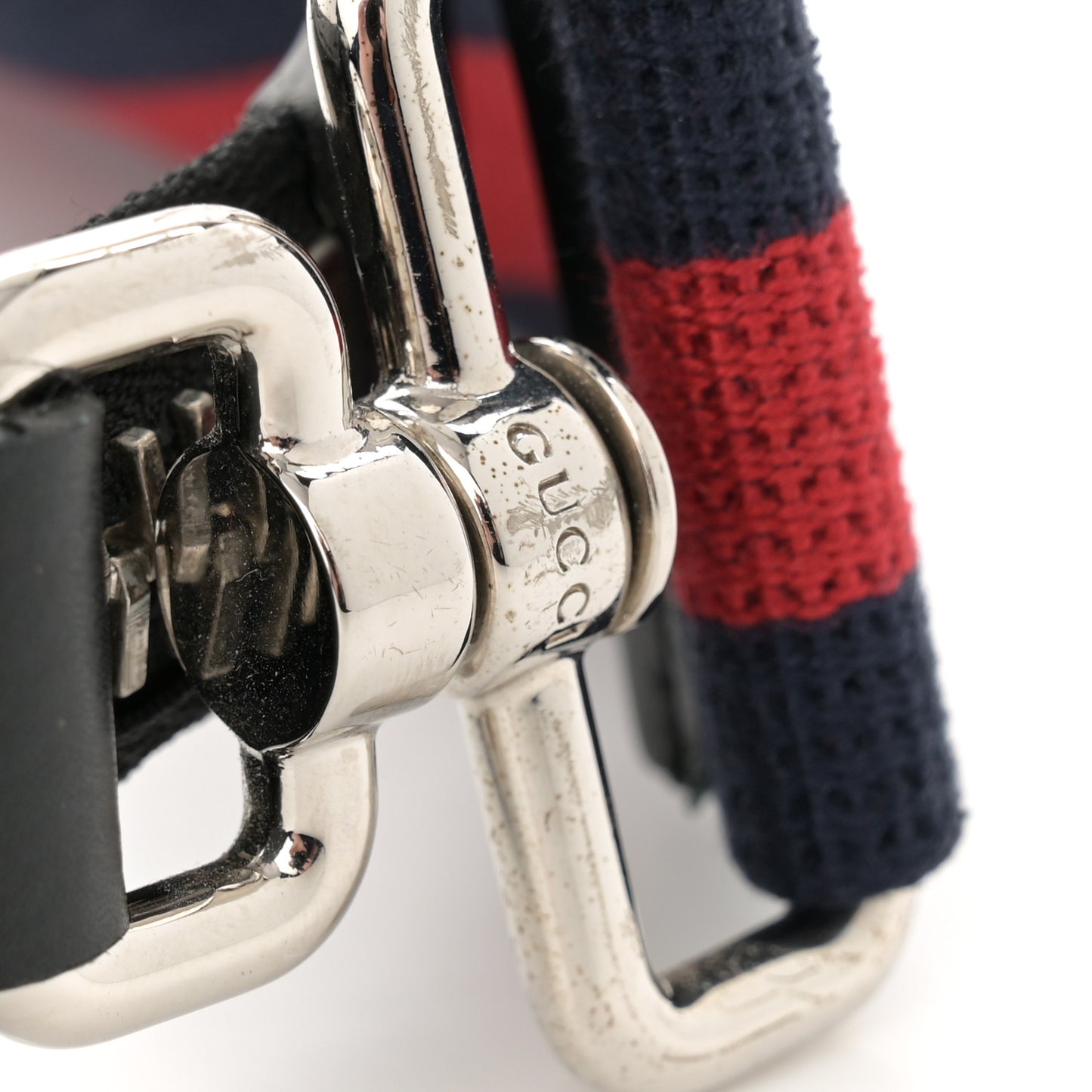 GG Supreme Monogram Web Small Flat Messenger Bag Black Grey