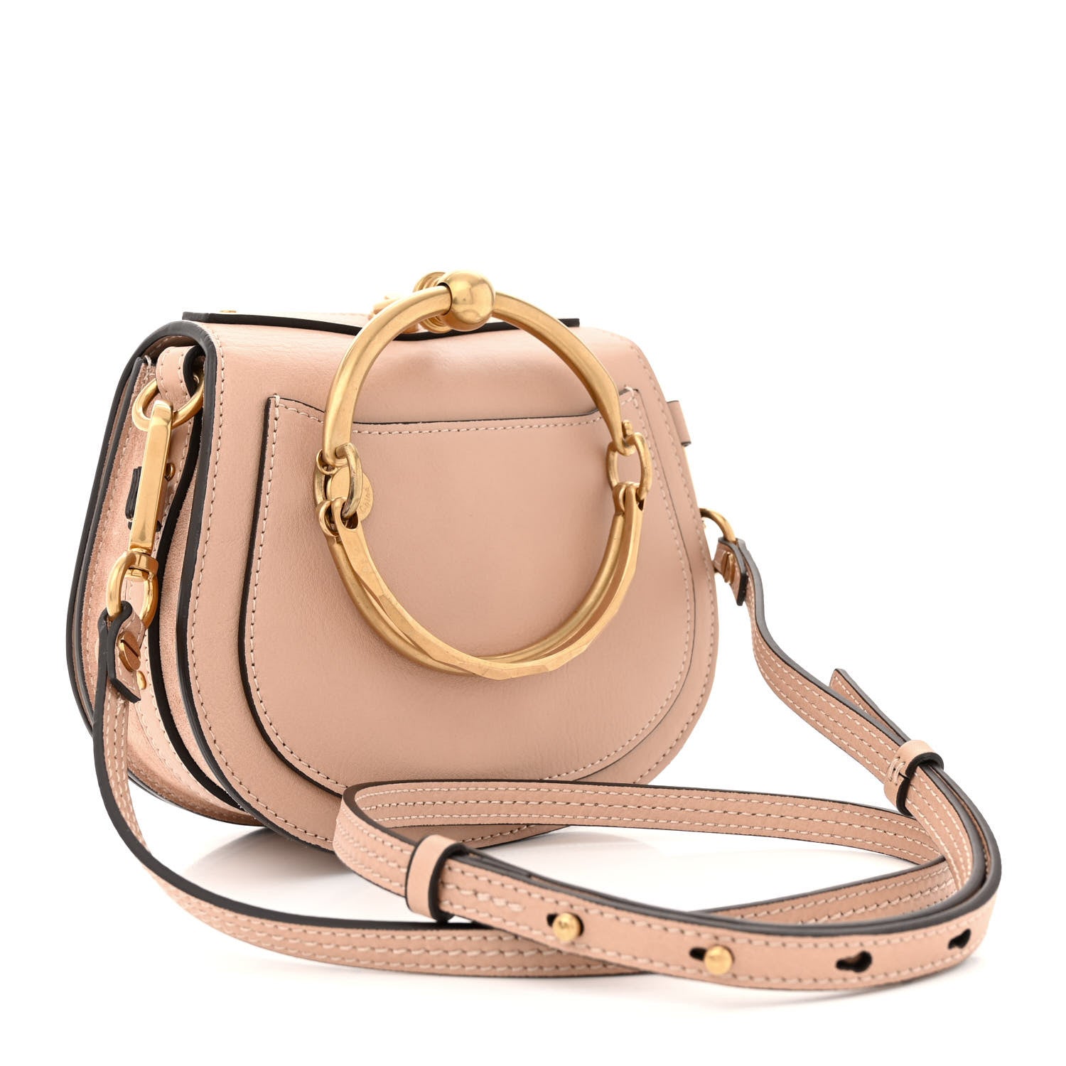 Chloe Calfskin Suede Small Nile Bracelet Bag Biscotti Beige 3 of 13