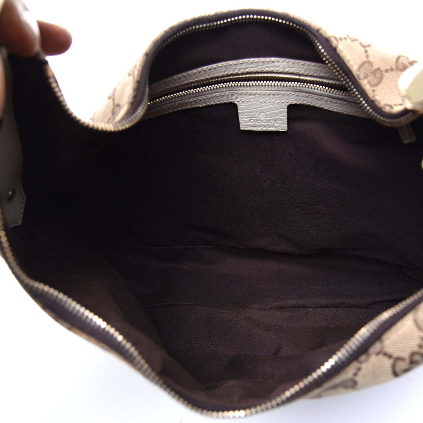 Monogram Medium Horsebit Chain Hobo Off White