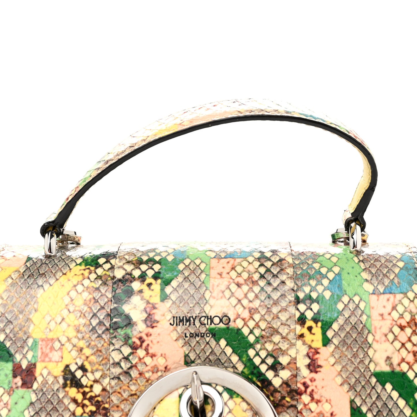 Elaphe Snakeskin Madeline Crossbody Satchel Rainbow