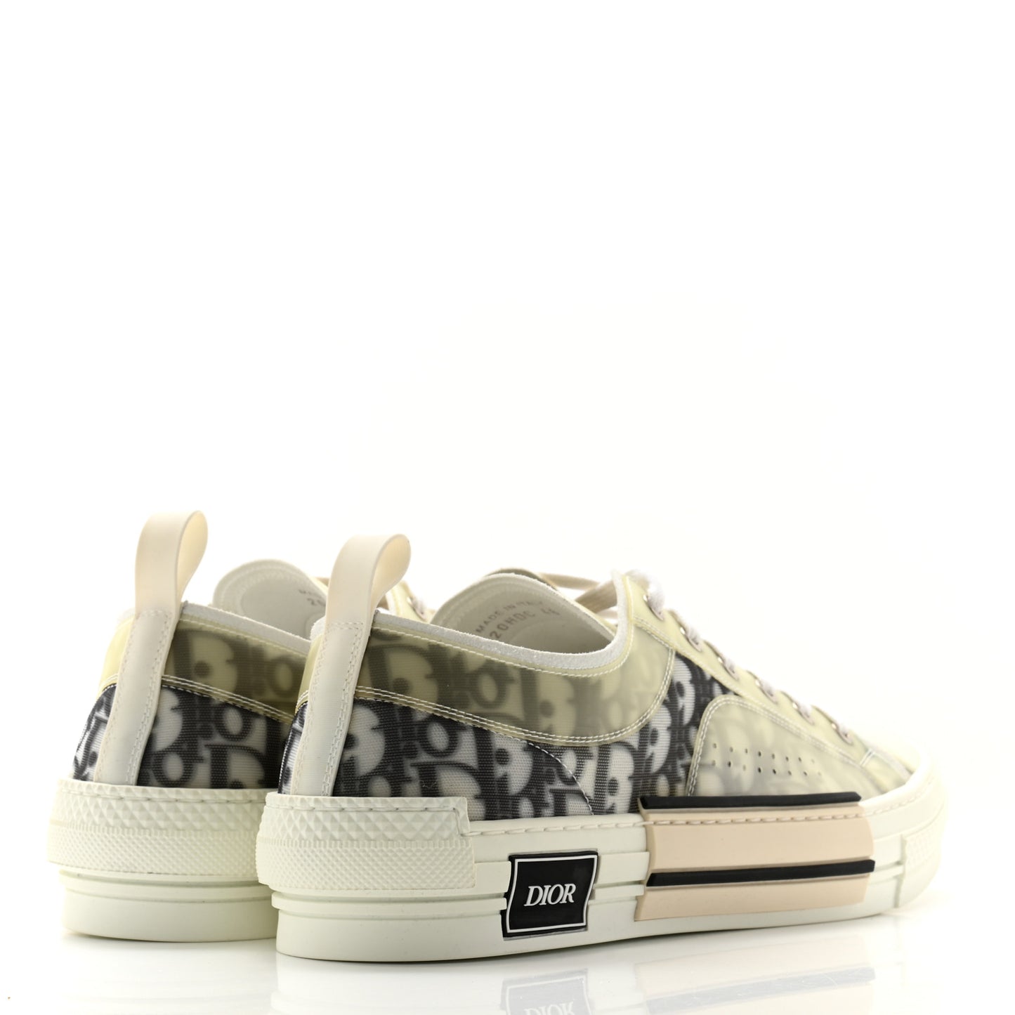 Technical Canvas Oblique Mens B23 Low Top Sneaker 46 White Black