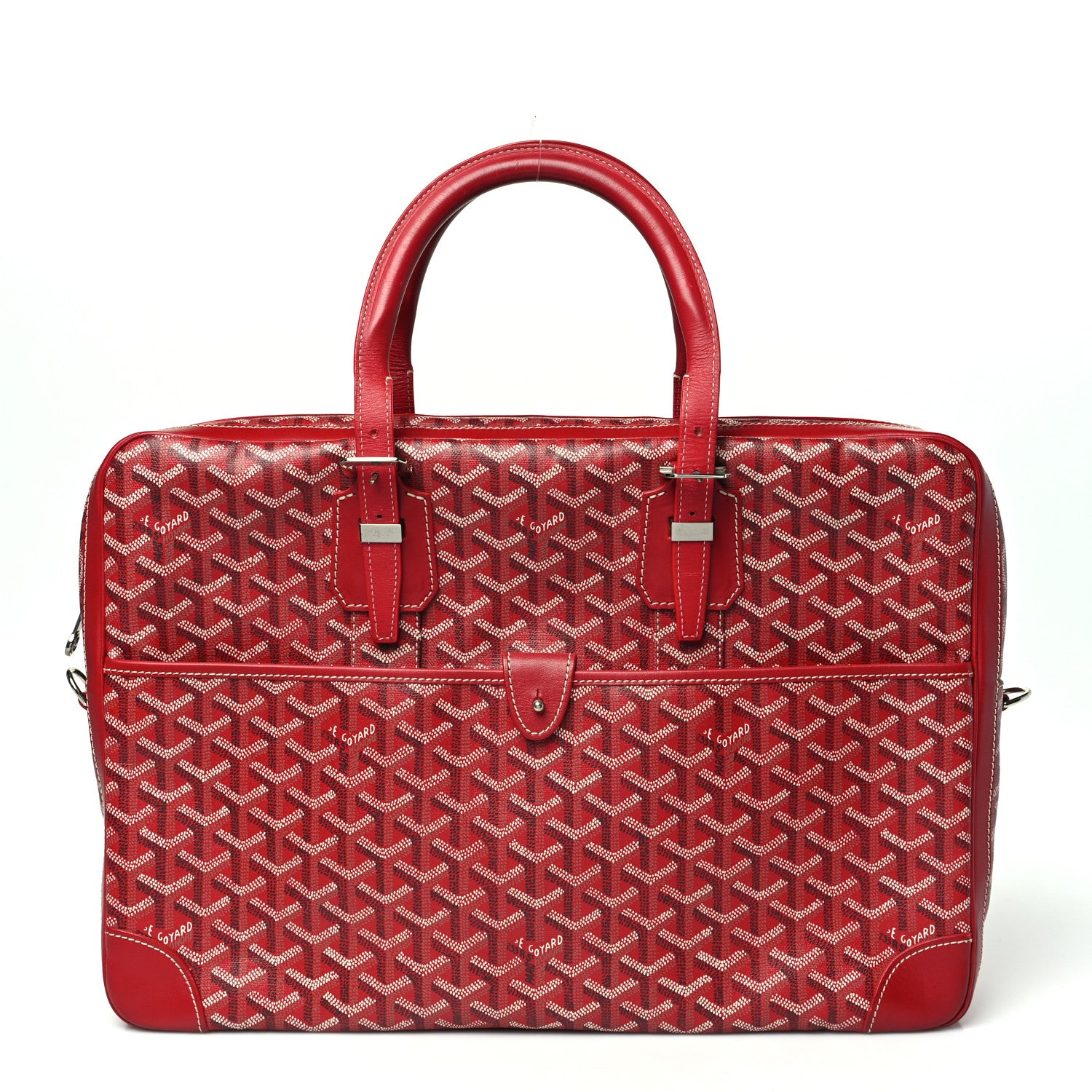 Goyard Goyardine Ambassade MM Briefcase Red 1783391 – FASHIONPHILE