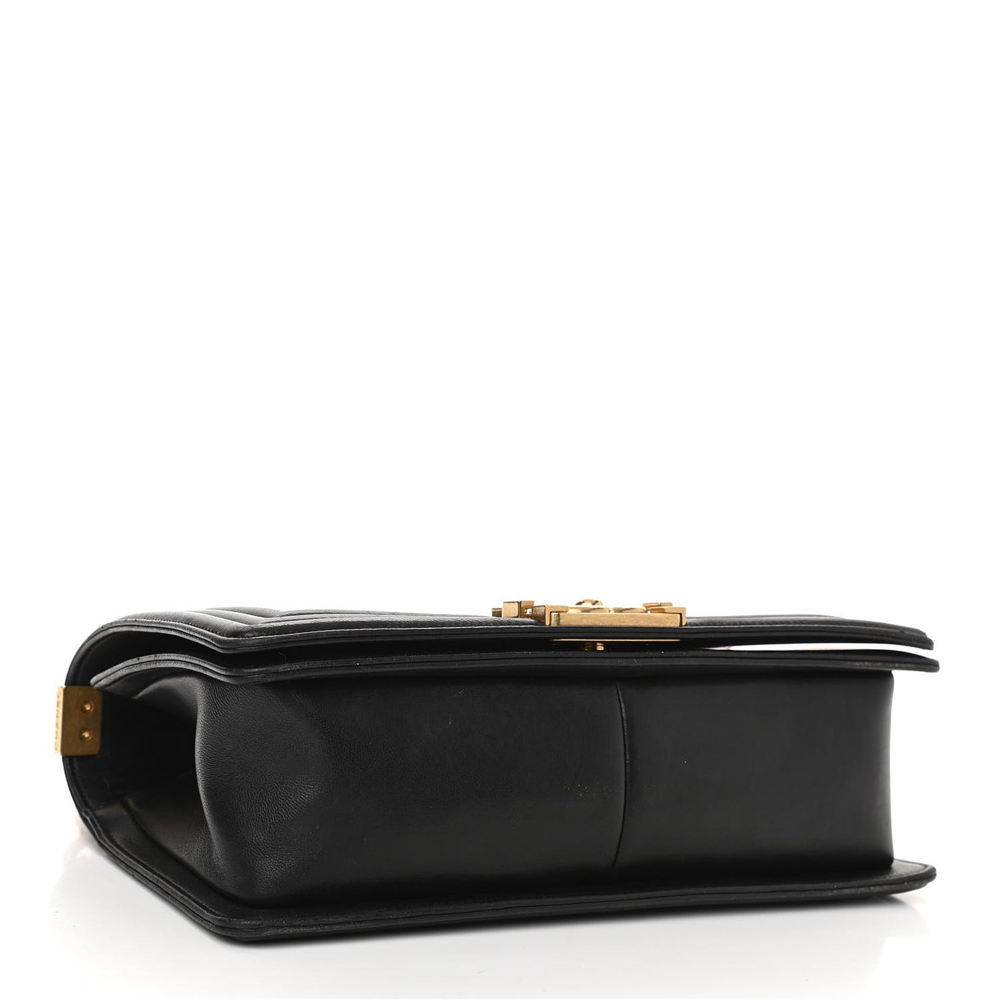 Lambskin Quilted Medium Boy Flap Black