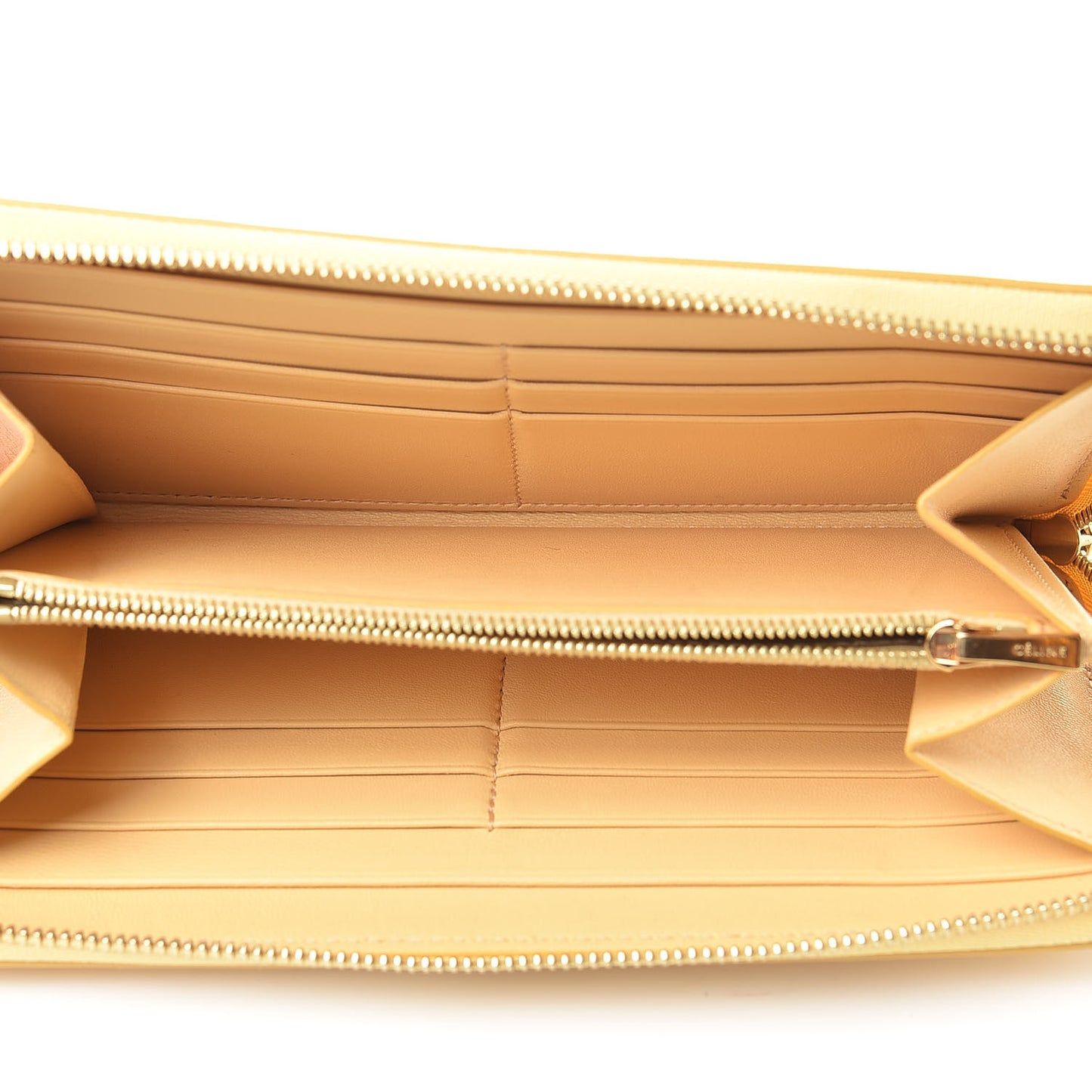 Lambskin Large Zip Around Multifunction Wallet Butter