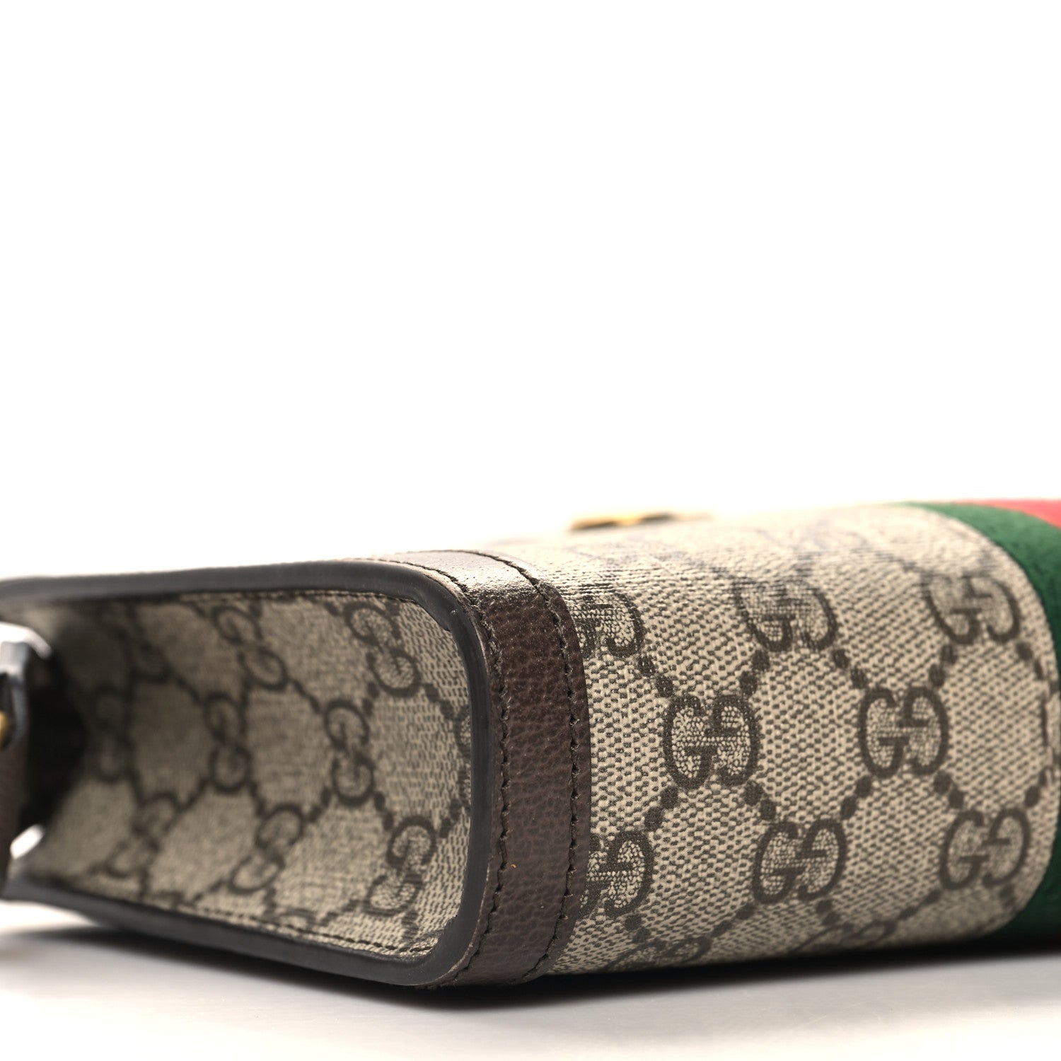 Gucci GG Supreme Monogram Web Small Ophidia Shoulder Bag Brown 9 of 12