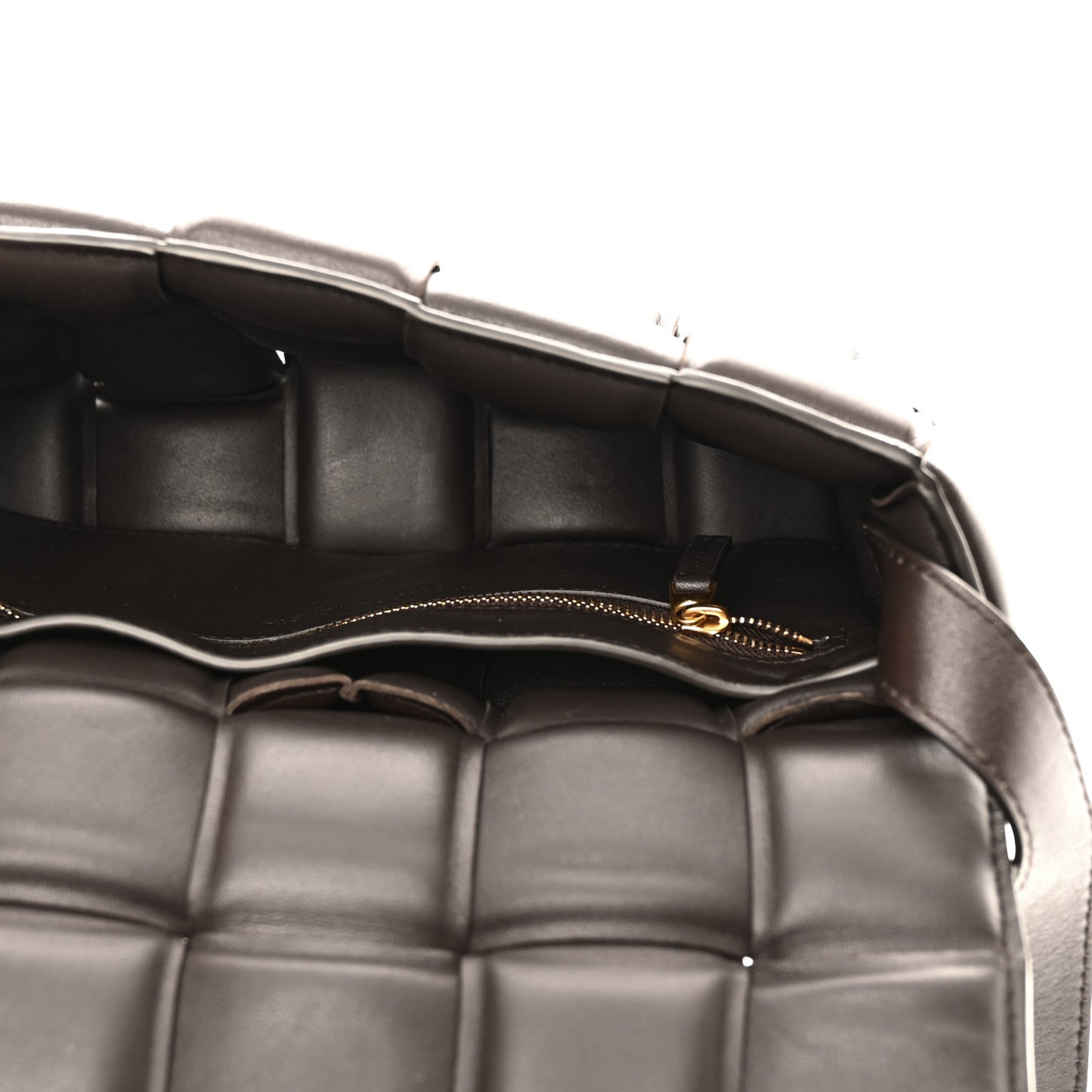 Nappa Maxi Intreccio Padded Cassette Crossbody Bag Fondente
