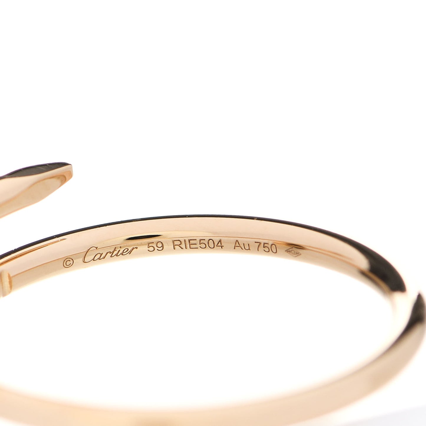 18K Yellow Gold Small Juste Un Clou Ring 59 8.75