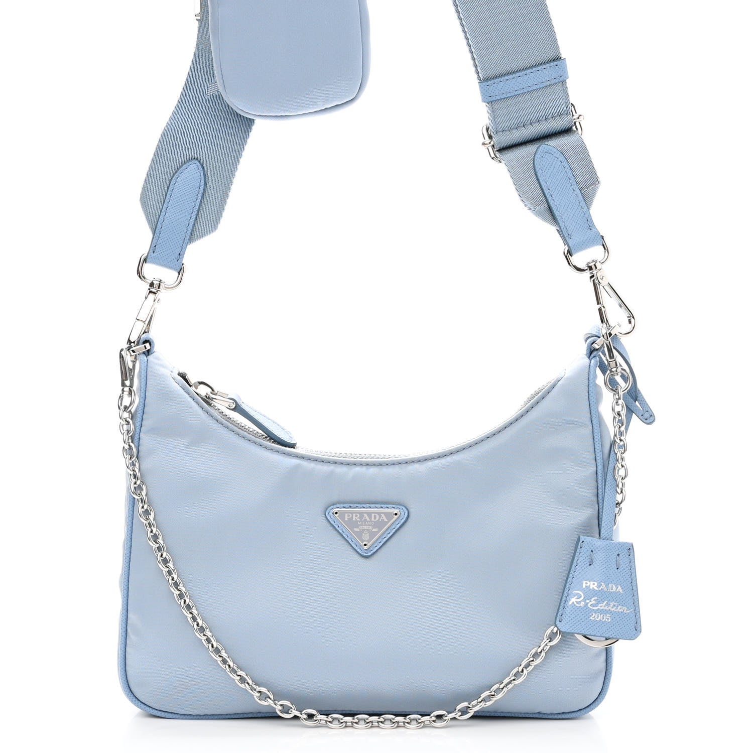 Prada Re-Nylon Saffiano Re-Edition 2005 Shoulder Bag Astrale 7 of 9