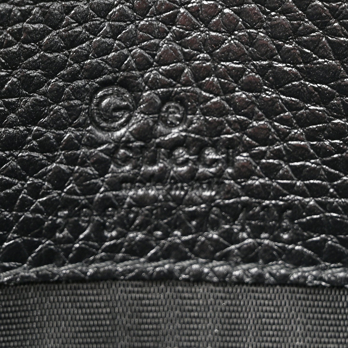 Pebbled Calfskin Soho Wallet On Chain Black