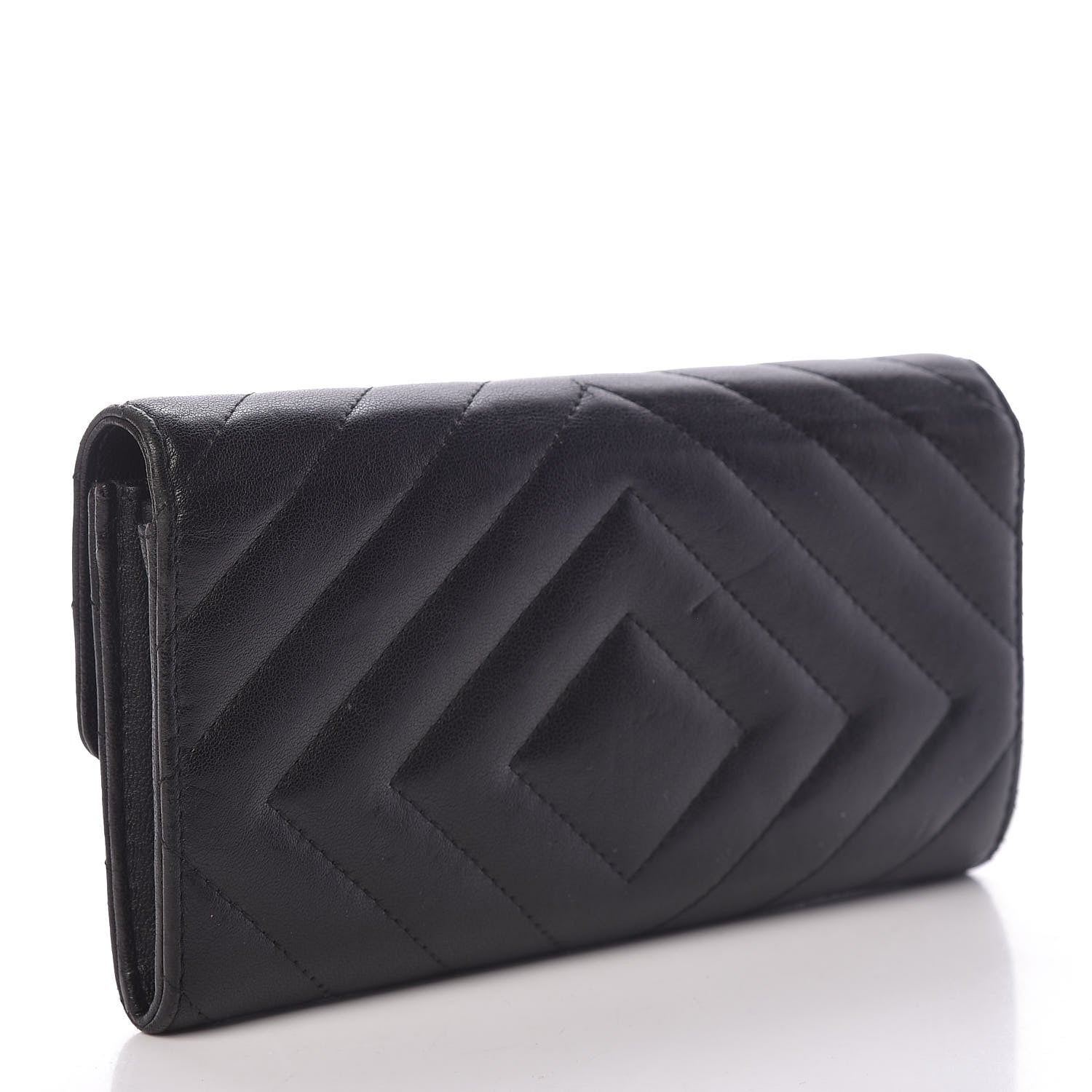 Chanel Sheepskin Chevron Quilted 2.55 Reissue Flap Wallet So Black 3 of 17