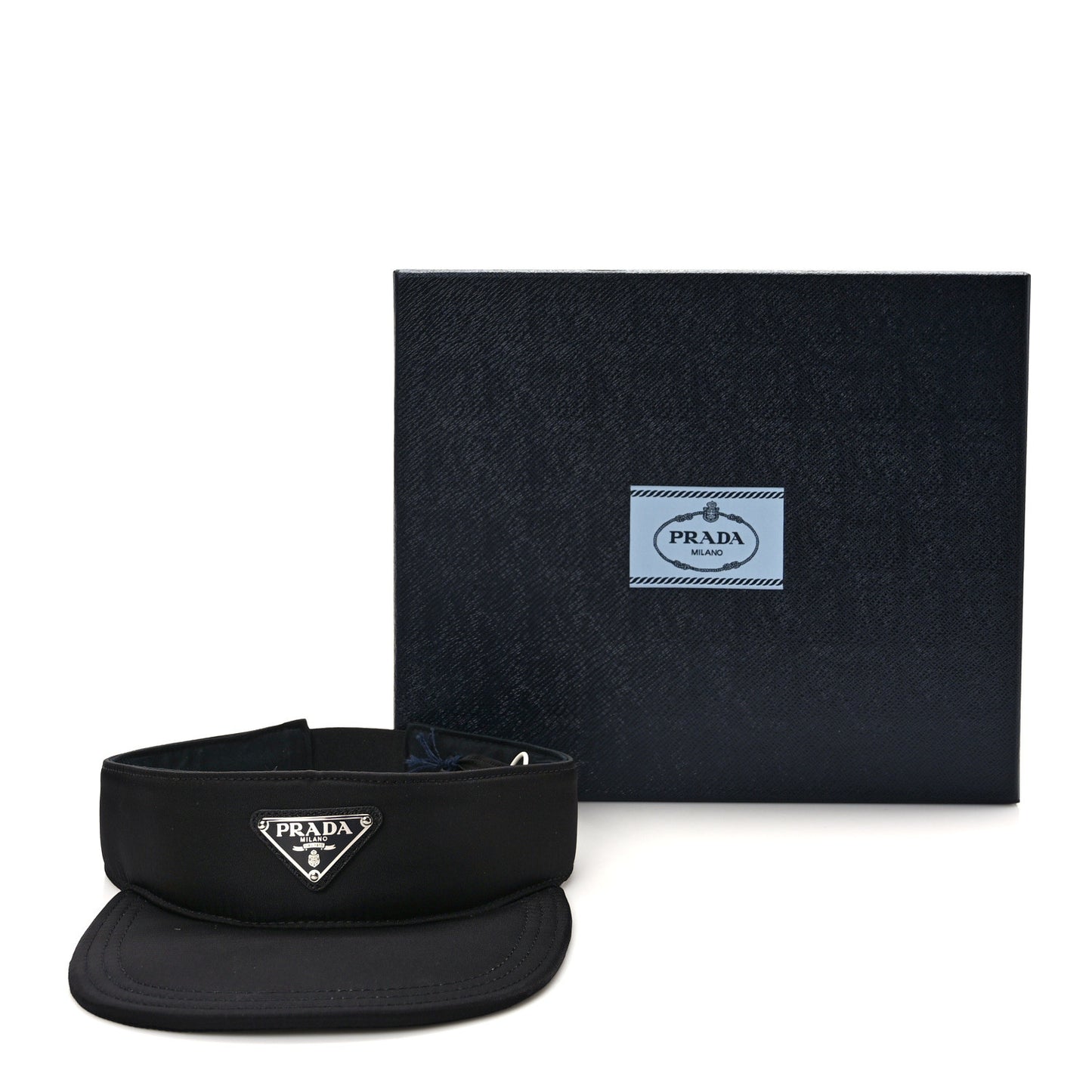 Re-Nylon Metal Triangle Logo Mens Visor L Black