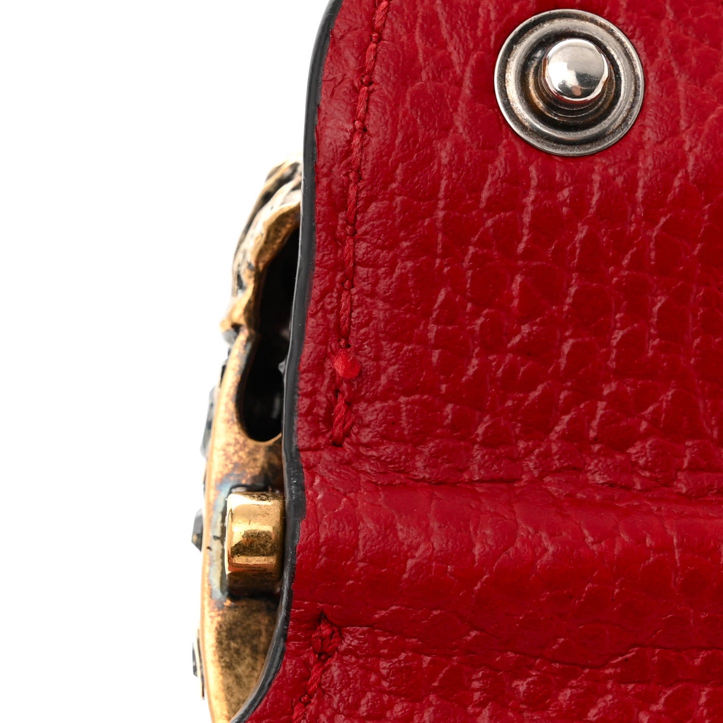 Calfskin Mini Dionysus Chain Wallet Hibiscus Red
