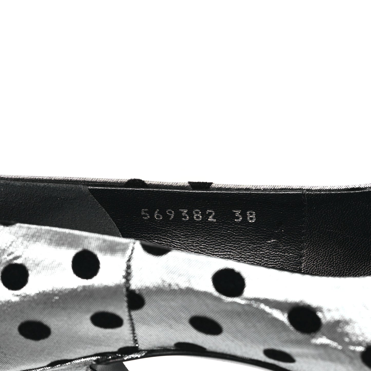 Shiny Fabric Square Knife 110mm Pumps 38 Silver Black