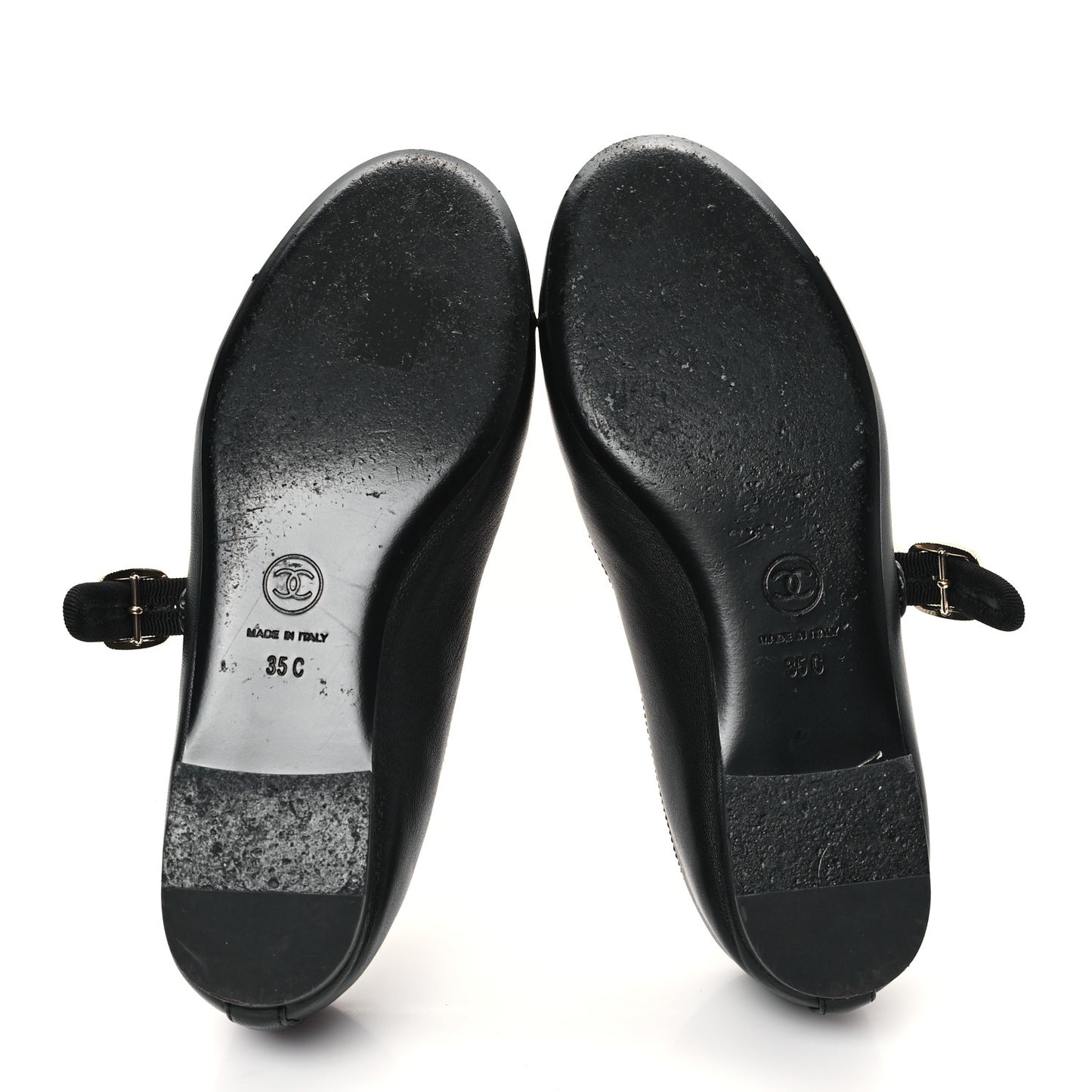 Lambskin Mary Jane Flats 35 Black