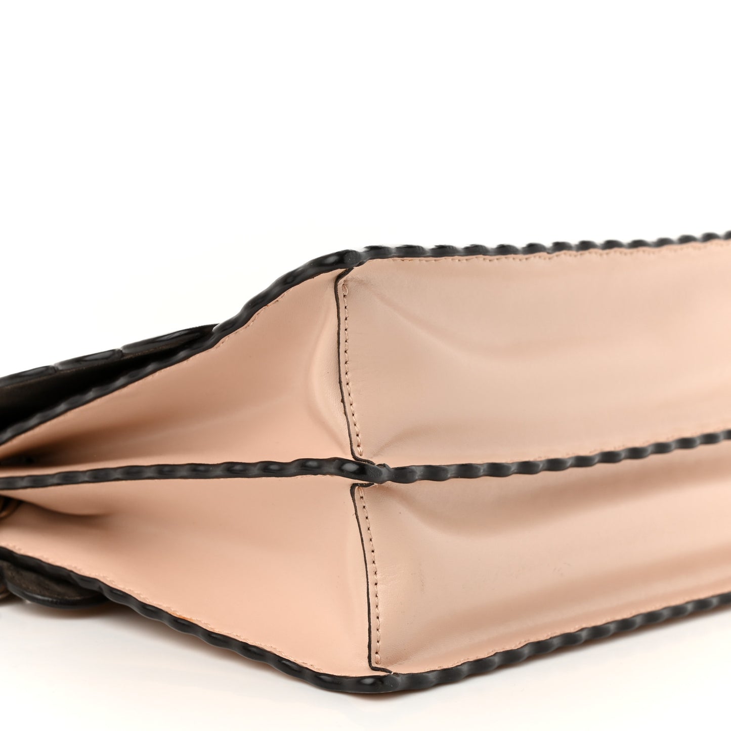 Vitello Liberty Scalloped Studded Kan I Shoulder Bag Plaster
