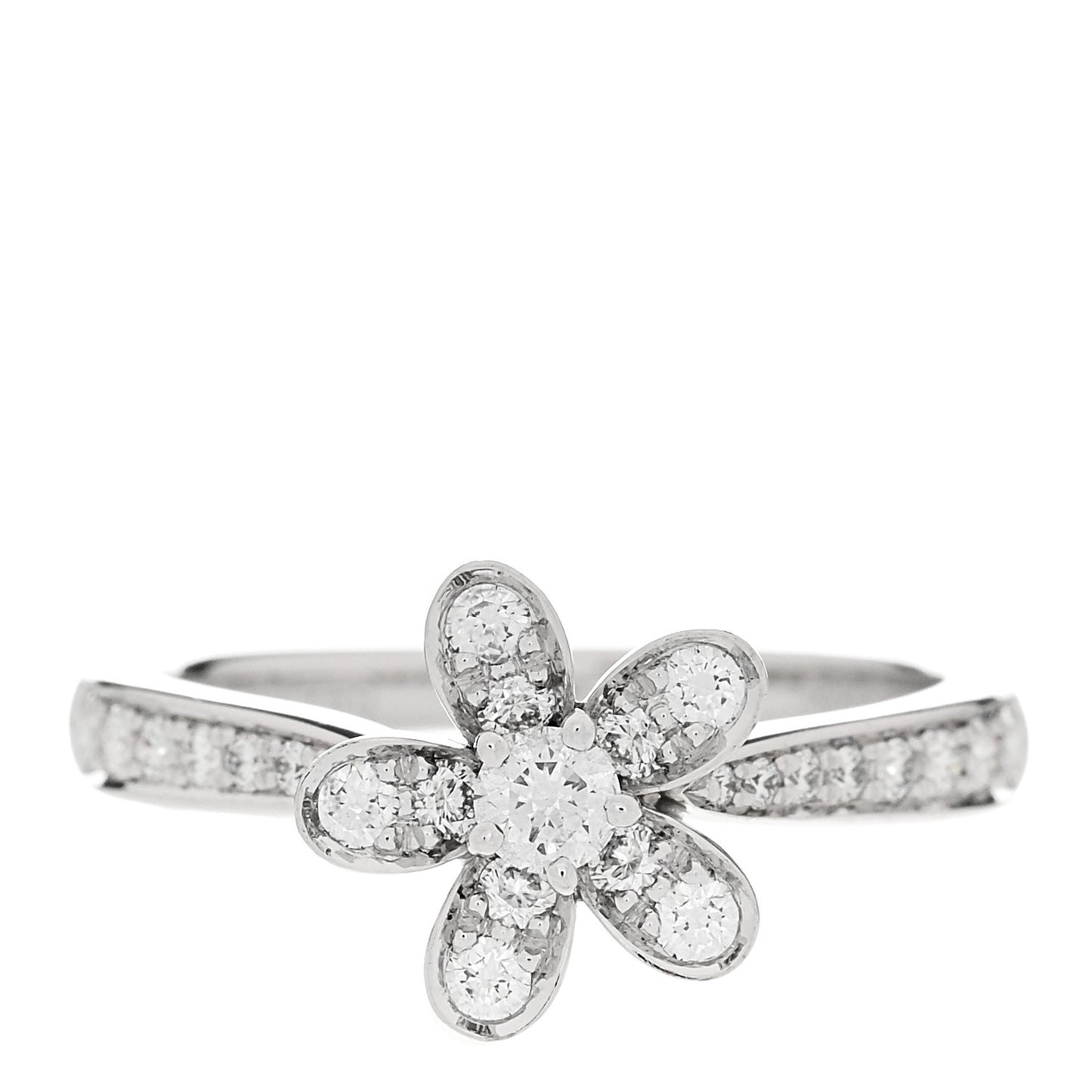 18K White Gold Diamond Socrate Ring 52 6
