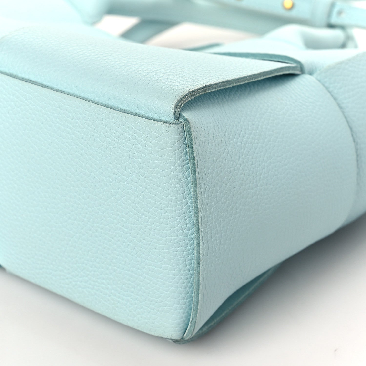 Bottega Veneta Grained Calfskin Maxi Intrecciato Mini Arco Tote Pale Blue 9 of 10