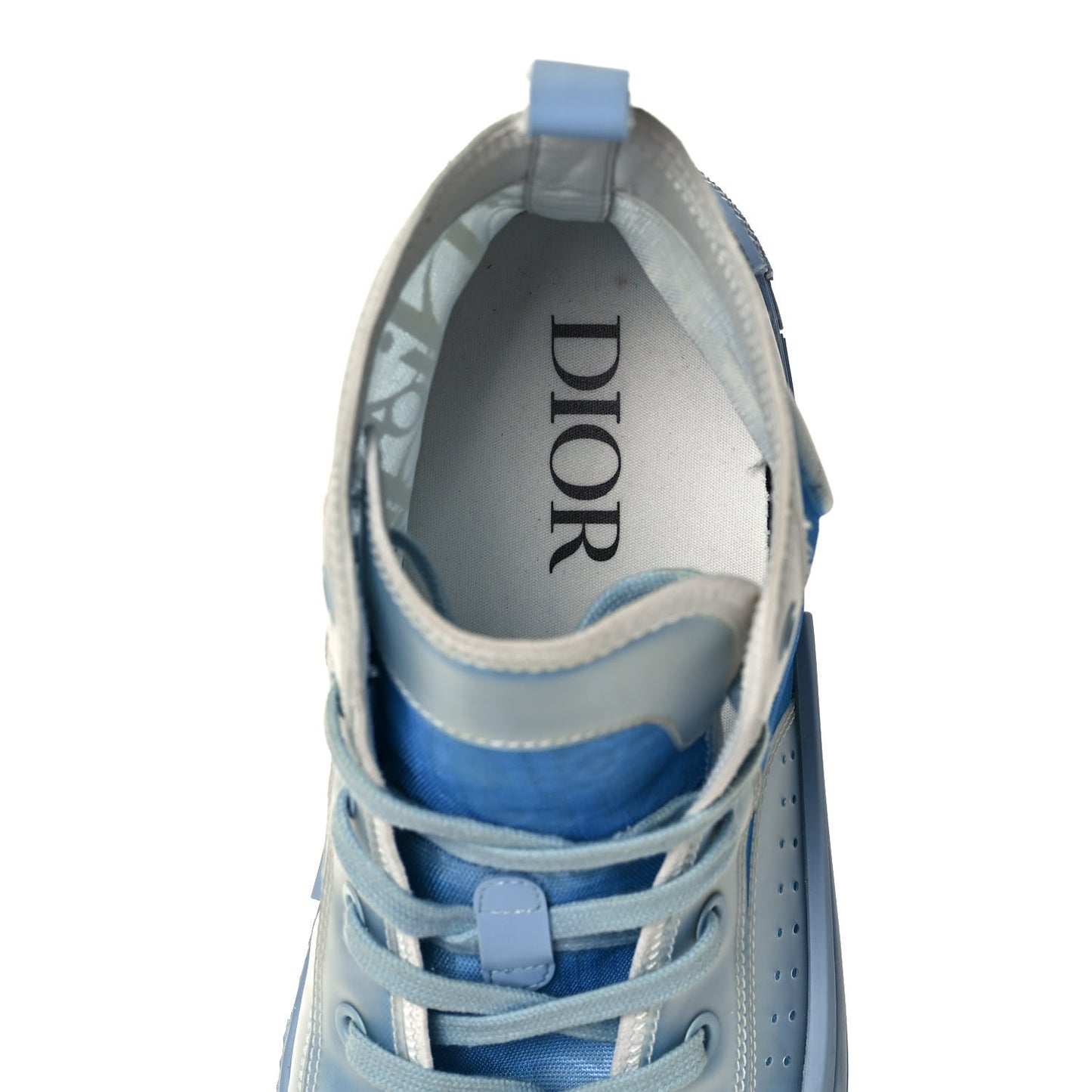 X DANIEL ARSHAM Technical Canvas Oblique Mens B23 High Top Sneakers 42 Blue Beige