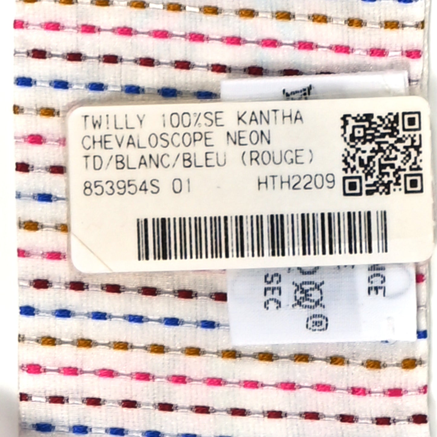 Silk Chevaloscope Neon Twilly White Bleu Rouge