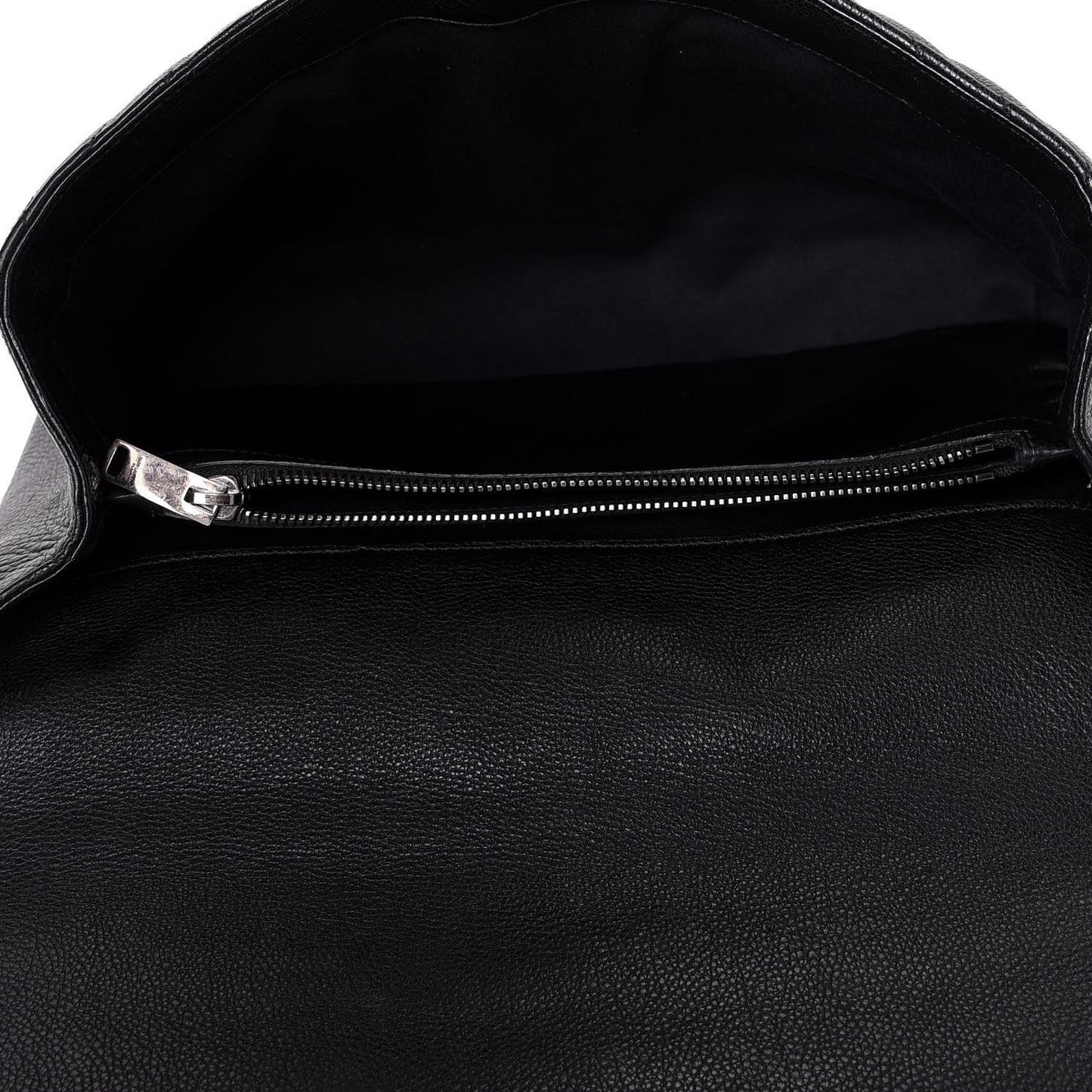 Sheepskin Matelasse Chevron Monogram Large College Satchel Black