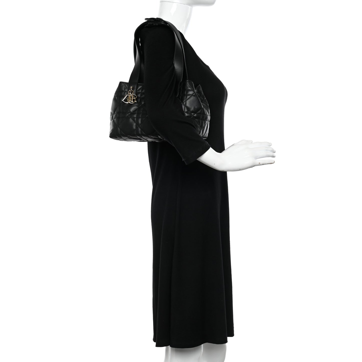 Calfskin Macrocannage Small Toujours Black