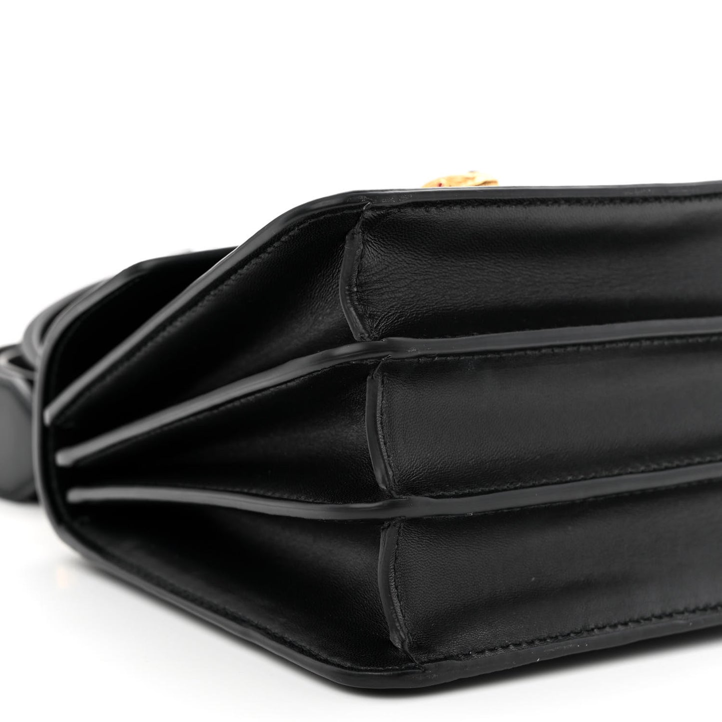 Nappa Serpenti Forever Small Maxi Chain Top Handle Bag Black