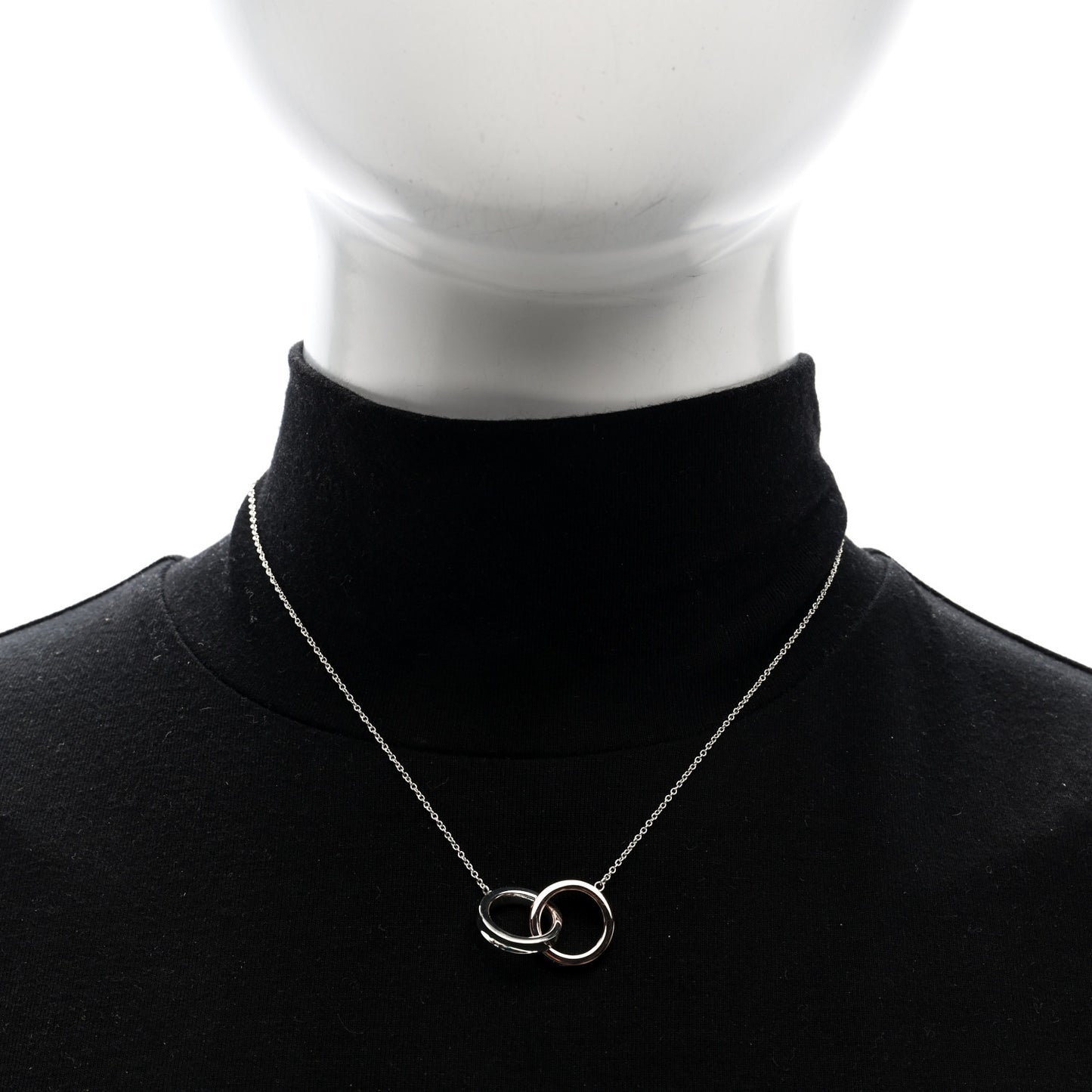 Sterling Silver Rubedo 1837 Interlocking Circles Pendant Necklace