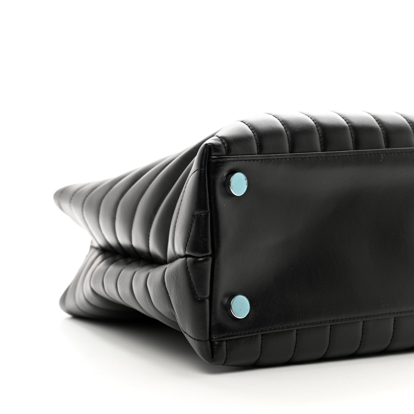 Calfskin Y Quilted Monogram Large Loulou Shopper Black