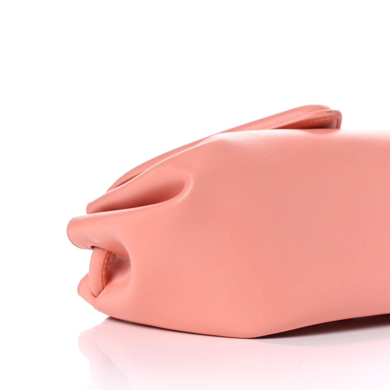 Bottega Veneta Lambskin Small Beak Triangle Flap Shoulder Bag Peachy Silver 7 of 8